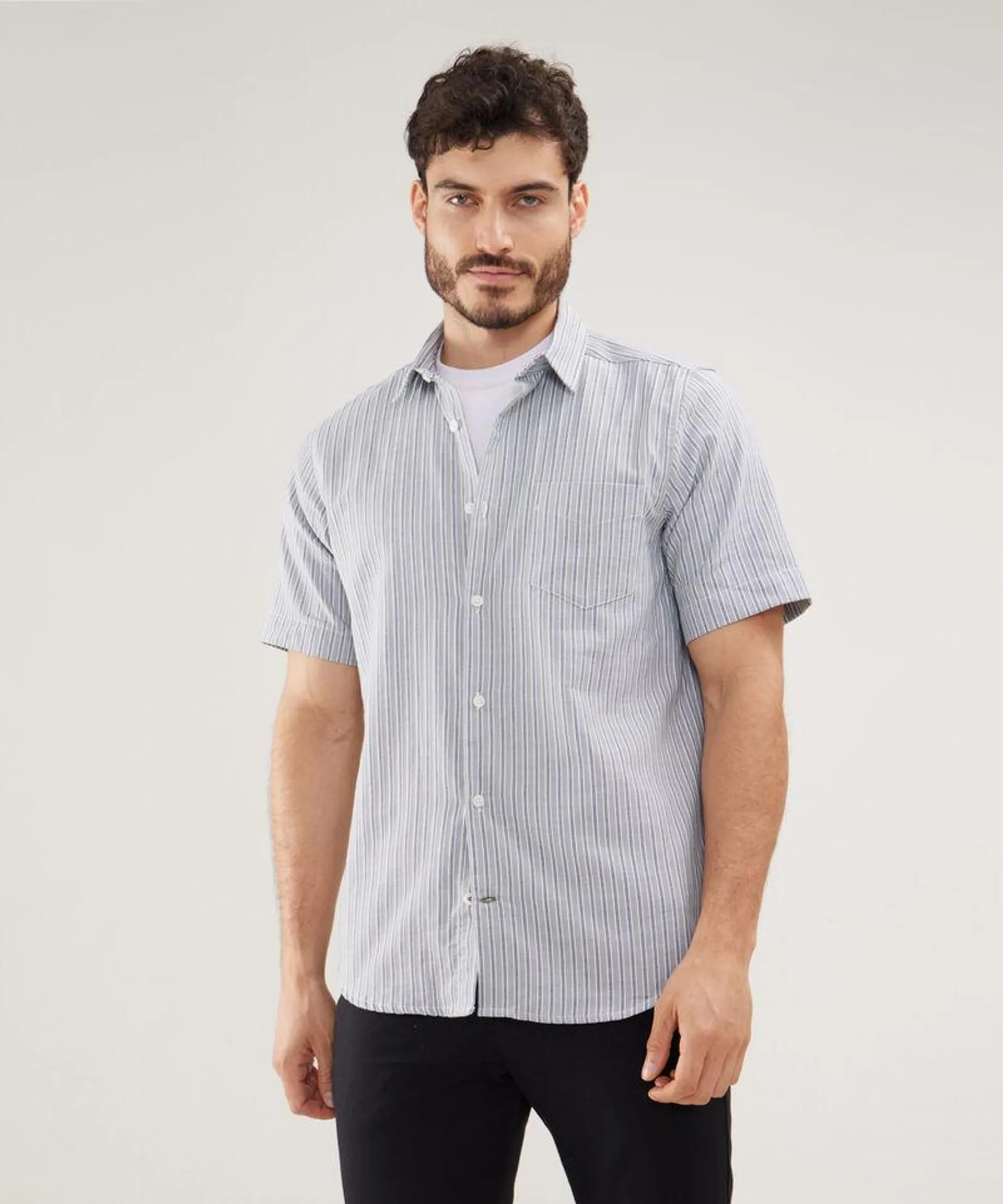 Camisa Manga Corta Cuello Formal