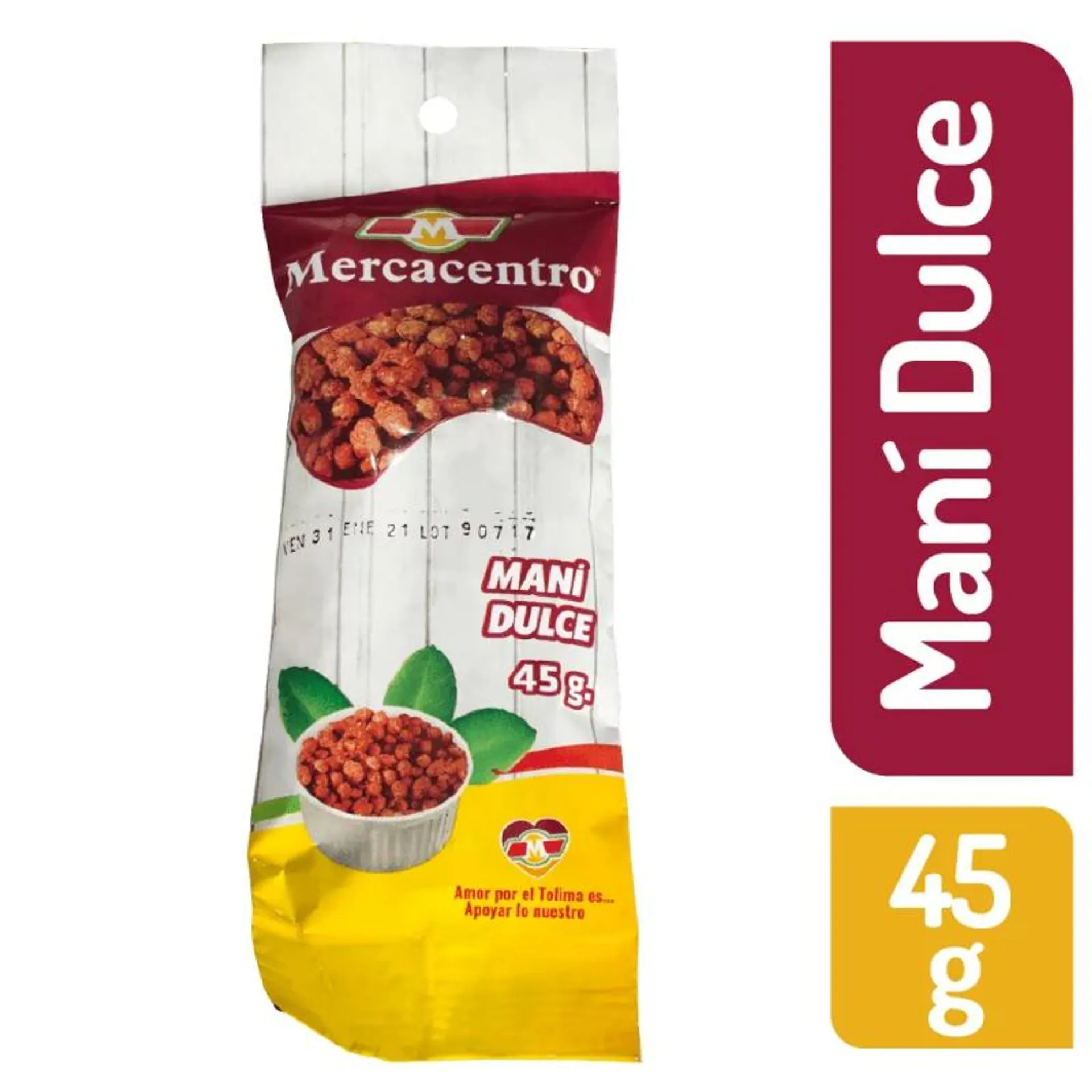 Maní Dulce Mercacentro 45 g