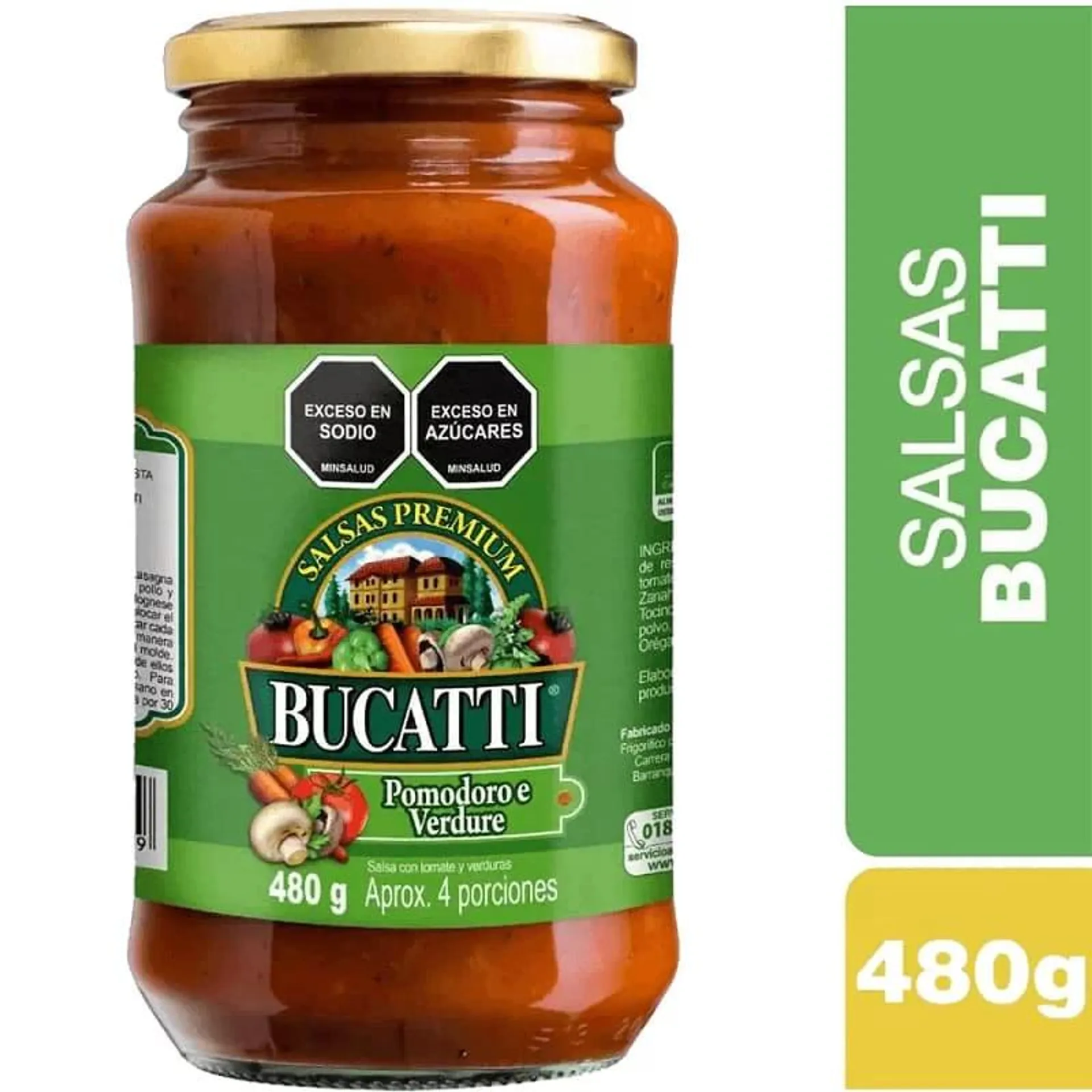 Salsa Bucatti Pomodoro x 480 g Verduras