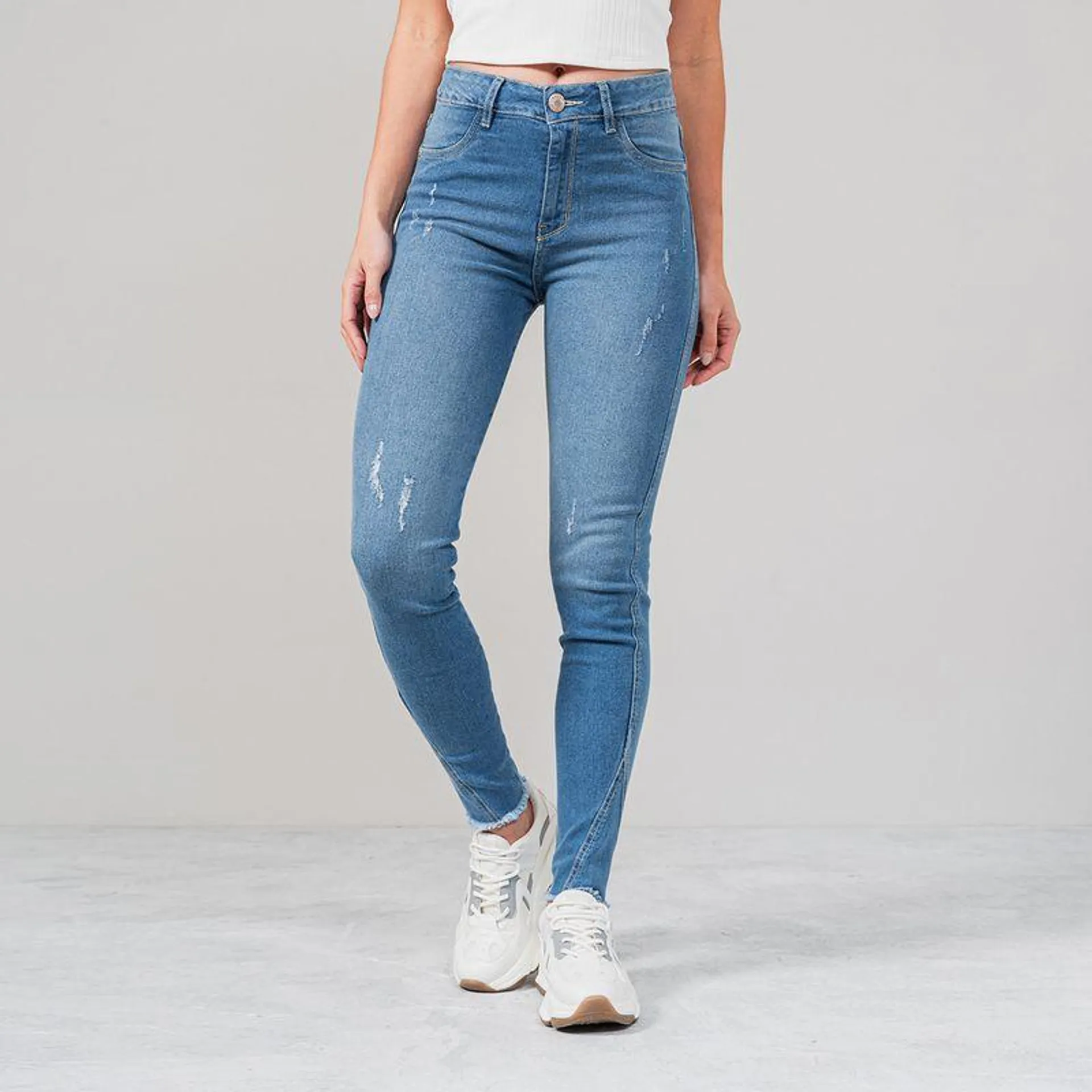 Jean Skinny Talle Alto Lucecita