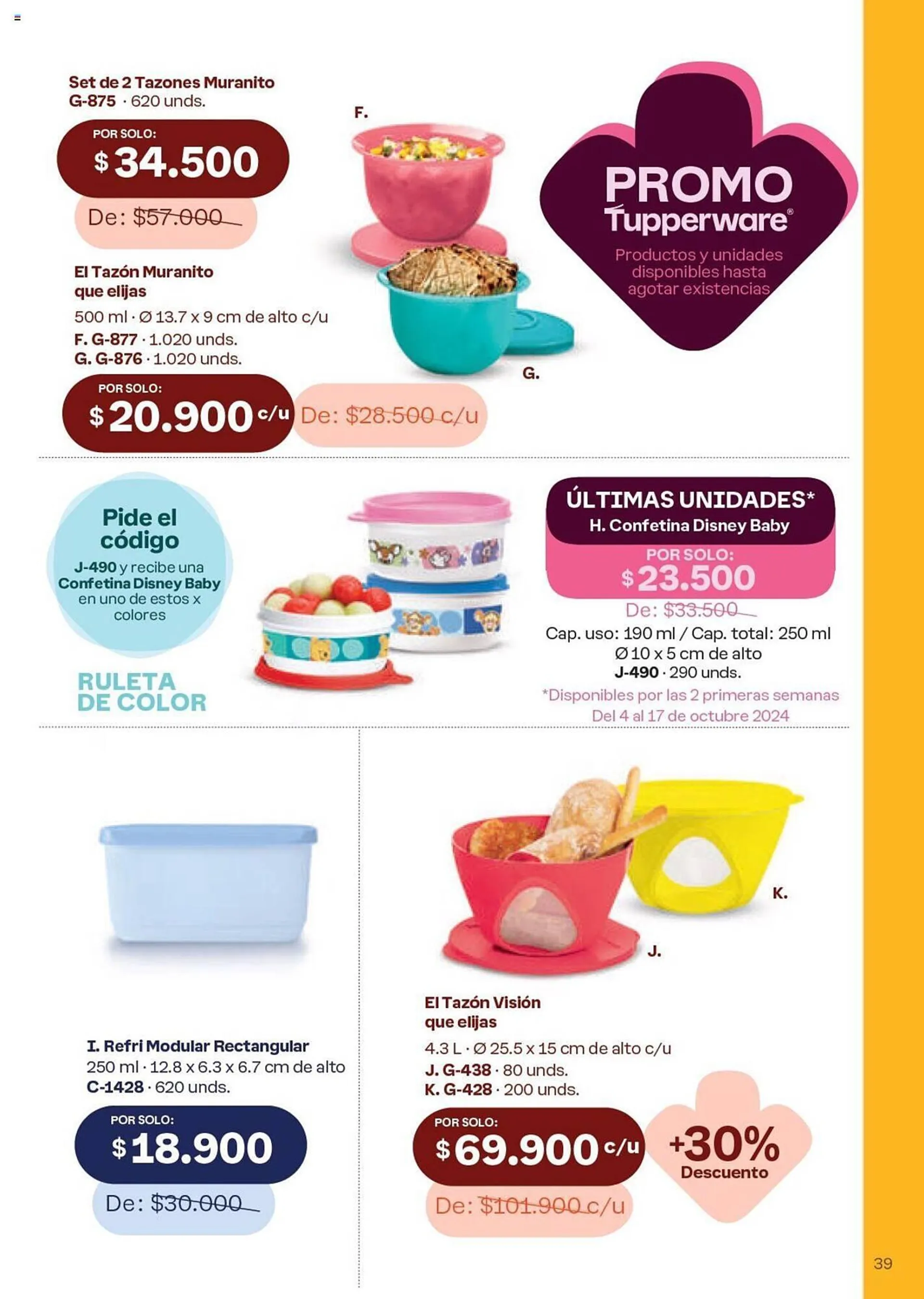 Catalogo de Catálogo Tupperware 4 de octubre al 31 de octubre 2024 - Pag 39