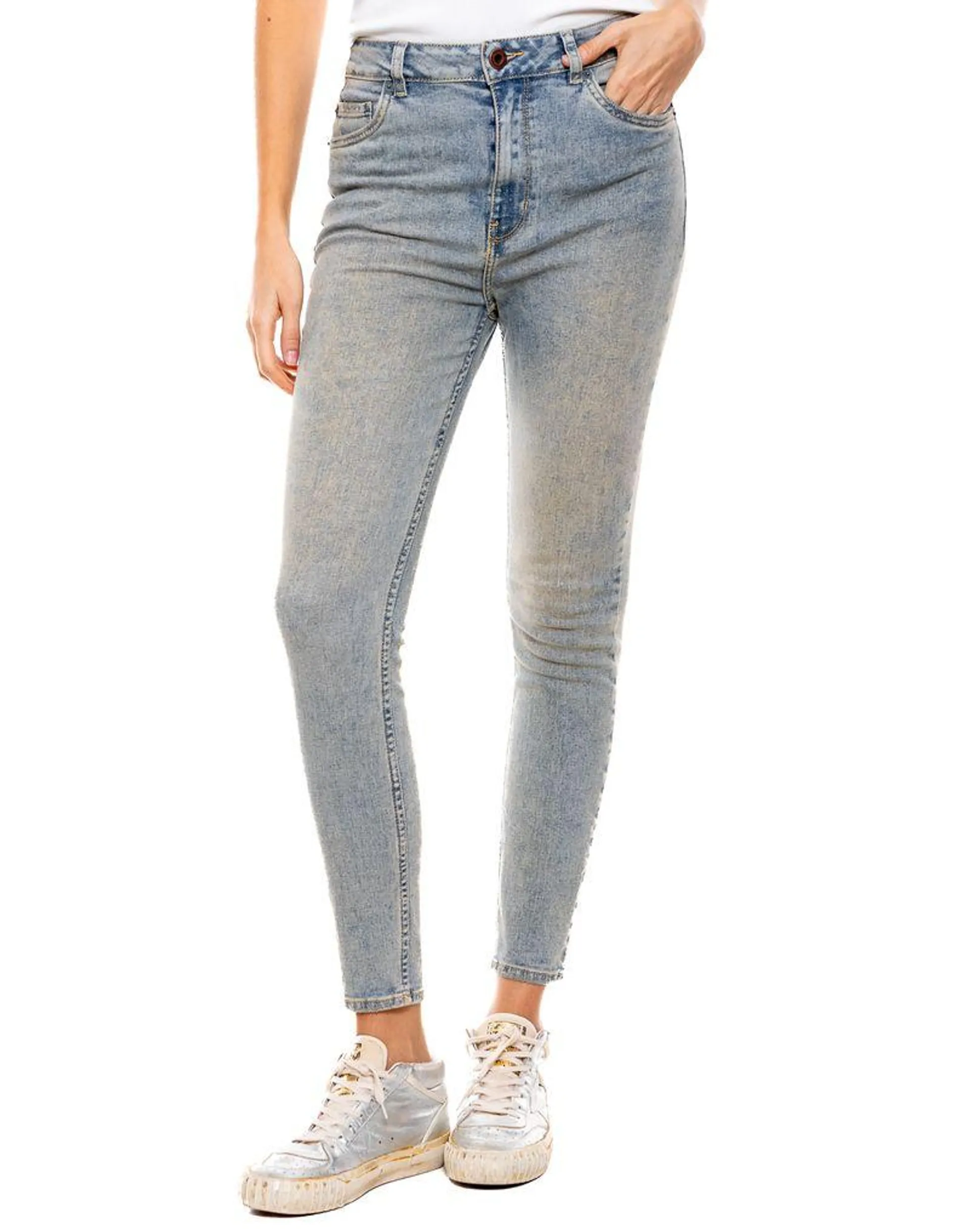 High Waist Skinny Fit Jeans Con Dirty