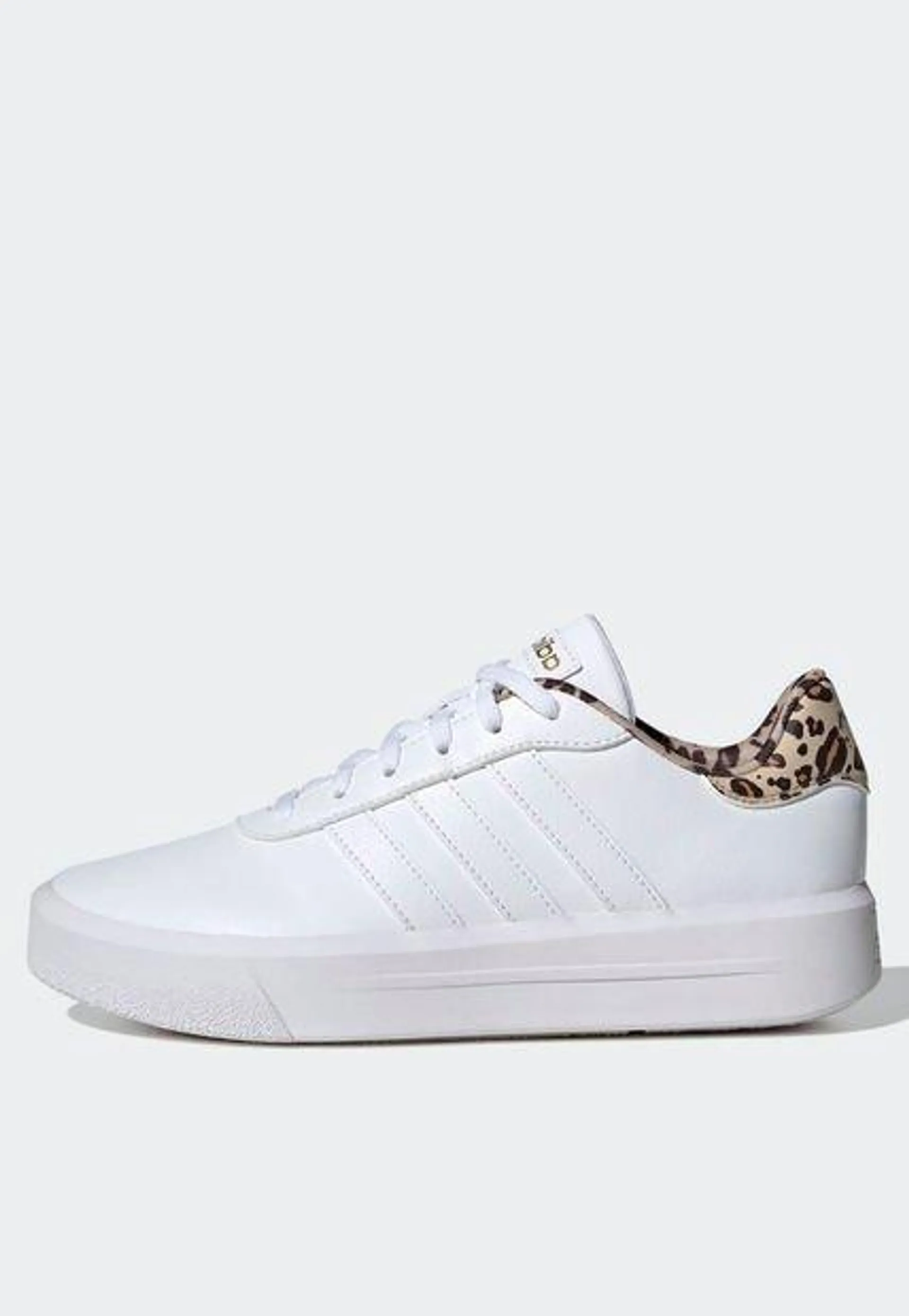 Tenis Lifestyle Blanco-Beige-Café adidas Performance Court Plataforma