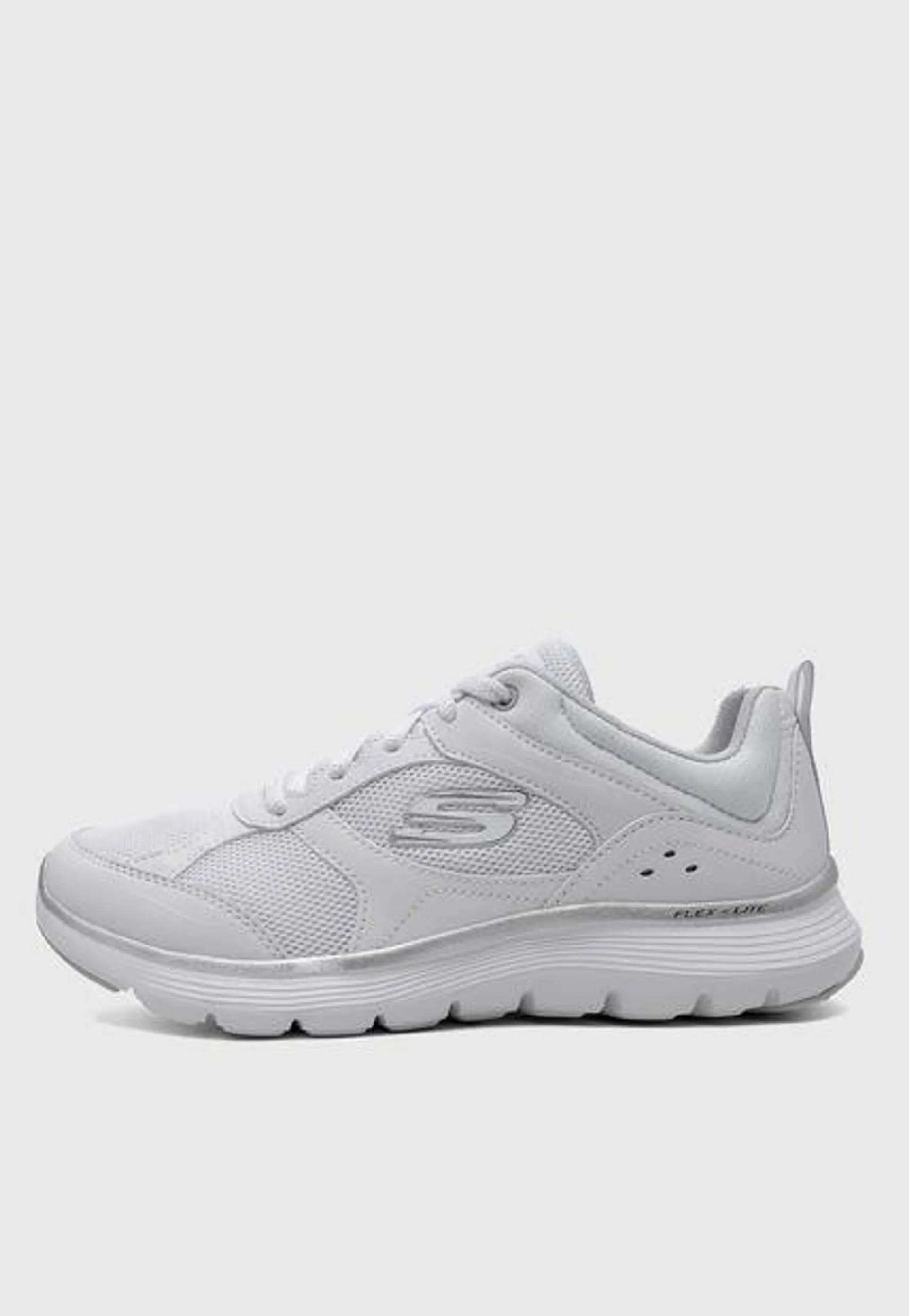 Tenis Blanco-Plateado SKECHERS Flex Appeal 5.0 - Fresh Touch