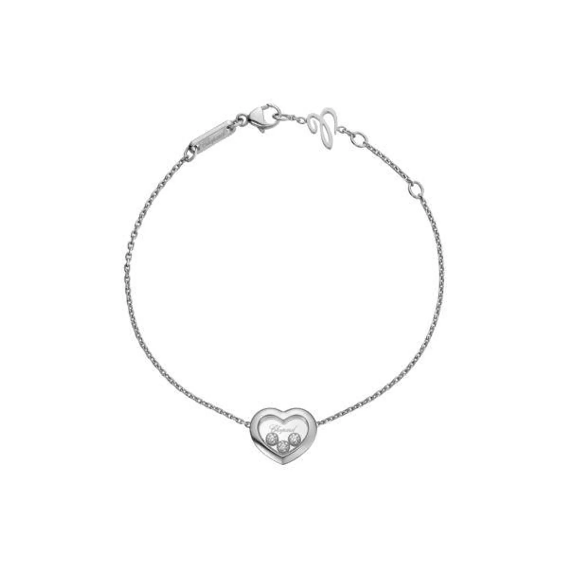 Pulsera Chopard Happy Diamonds oro blanco 18K y diamantes