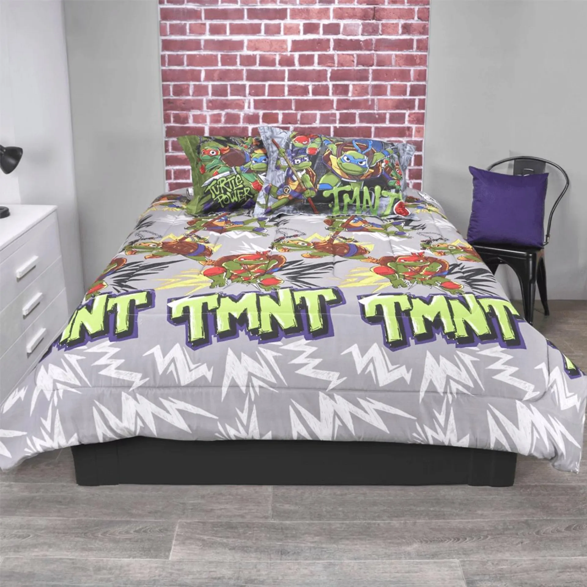 Edredón microfibra estampación rotativa tortugas ninja