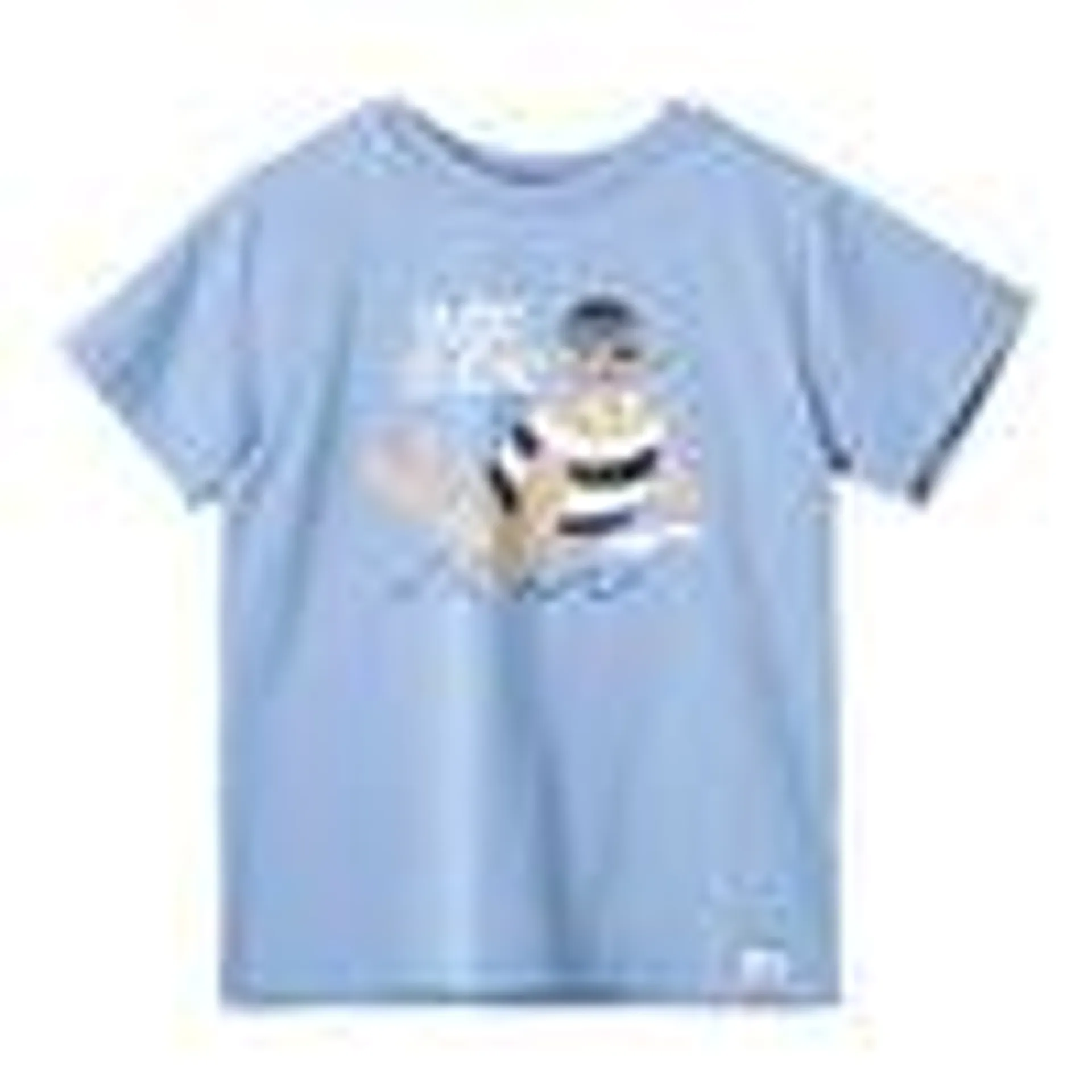 Camiseta manga corta Juan azul claro para bebé niño