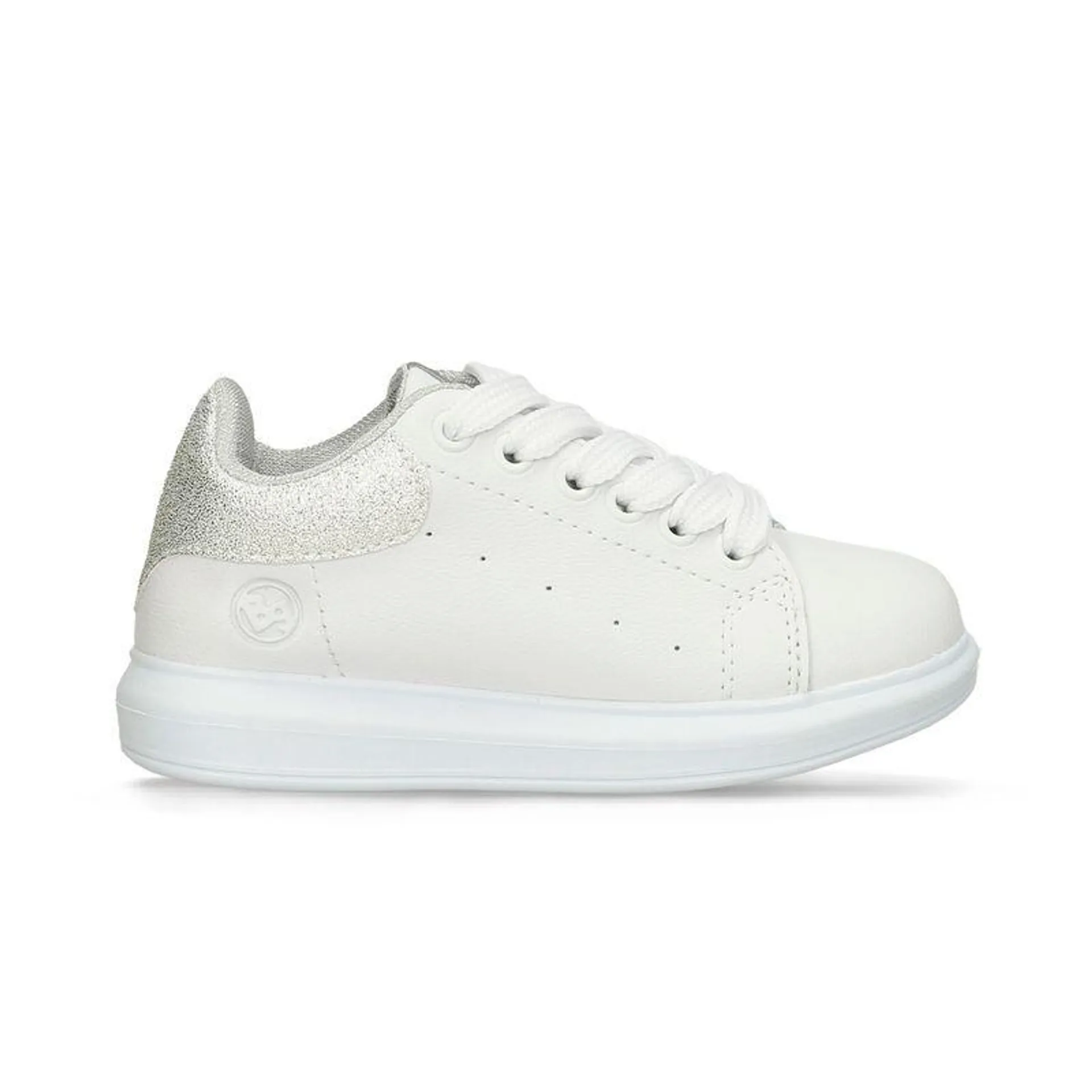 Tenis Casuales Blanco-Plateado Bubblegummers Regi Niña