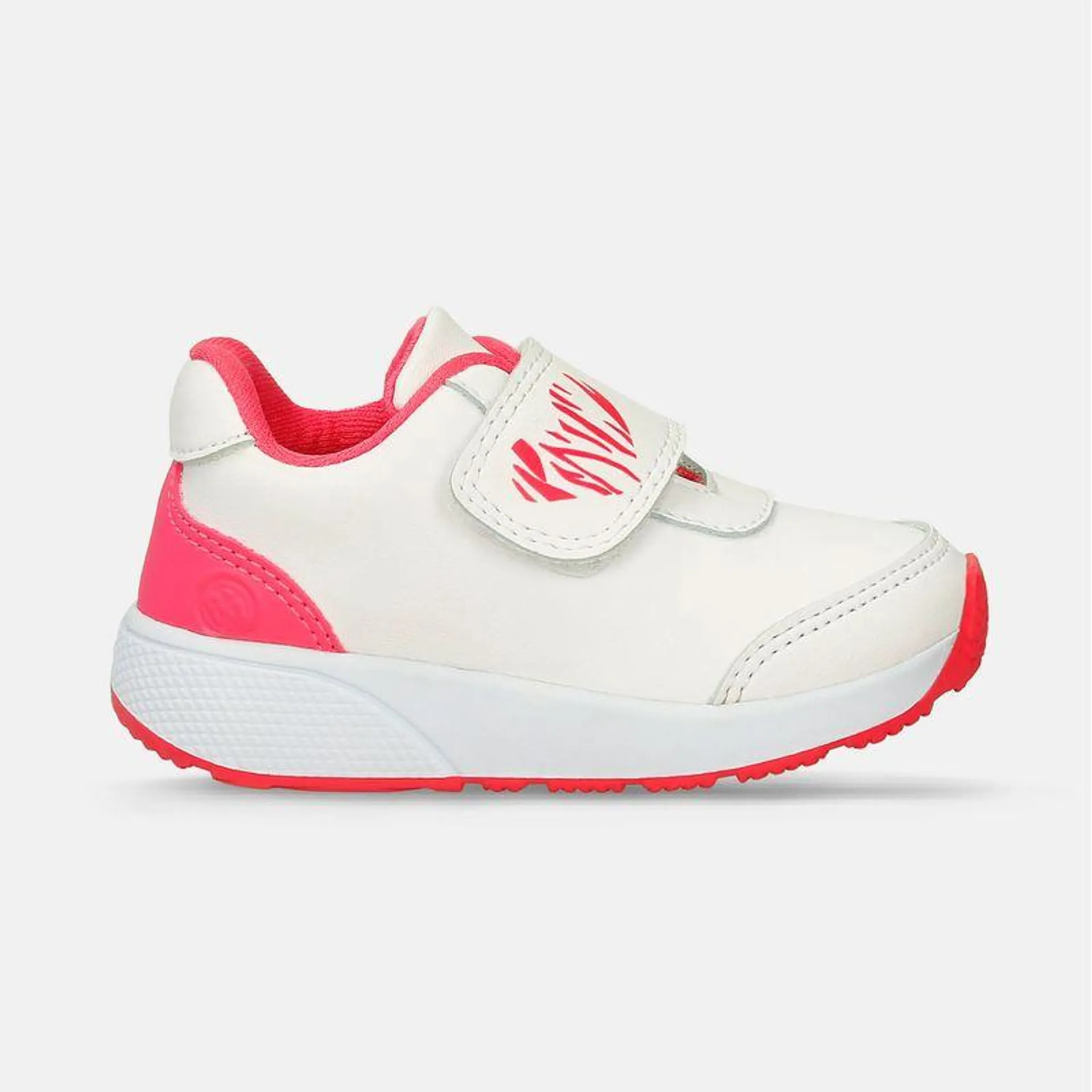 Tenis Casuales Blanco-Fucsia Bubblegummers Stella Niña