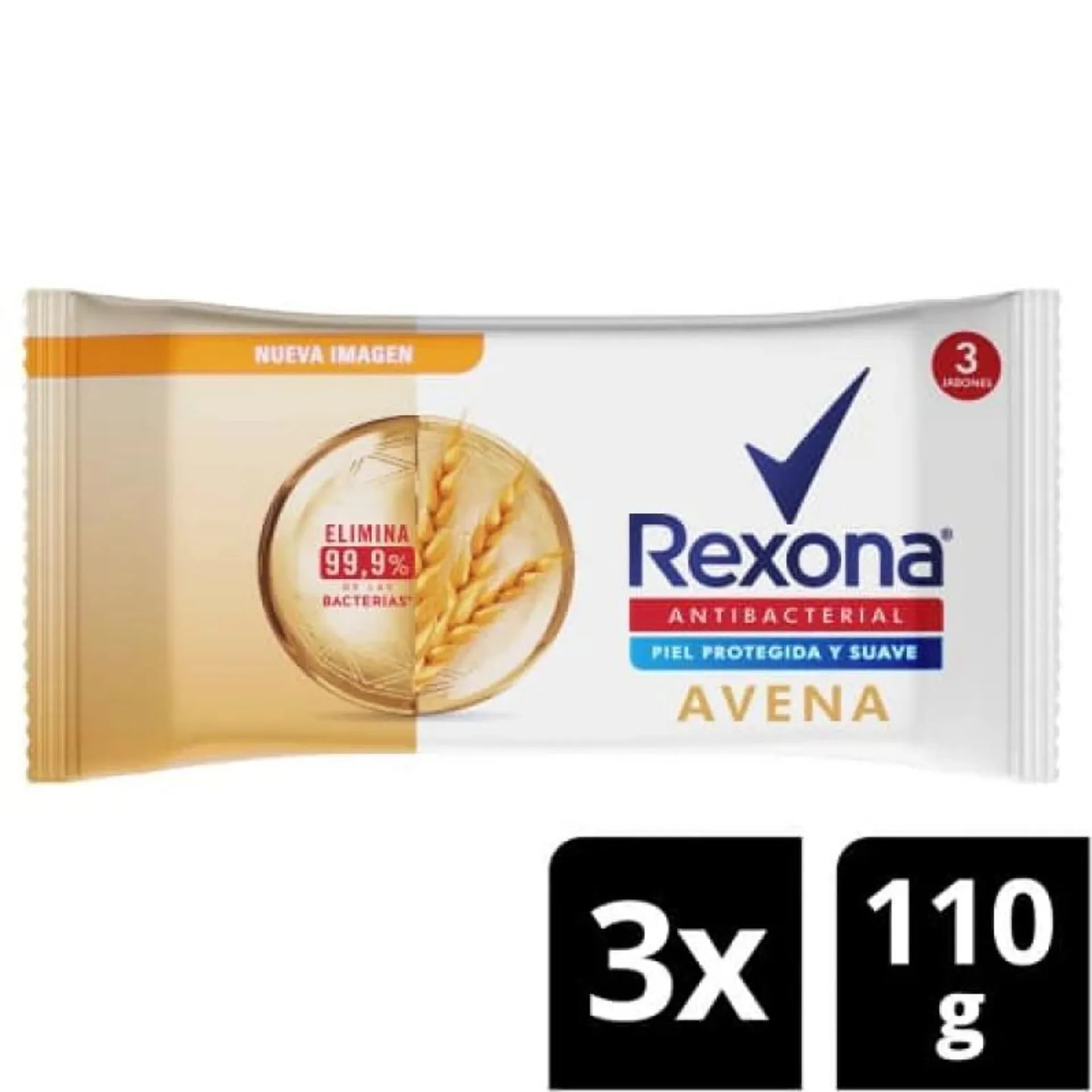 Jabon Rexona Antibacterial Avena 3 und x 330 g