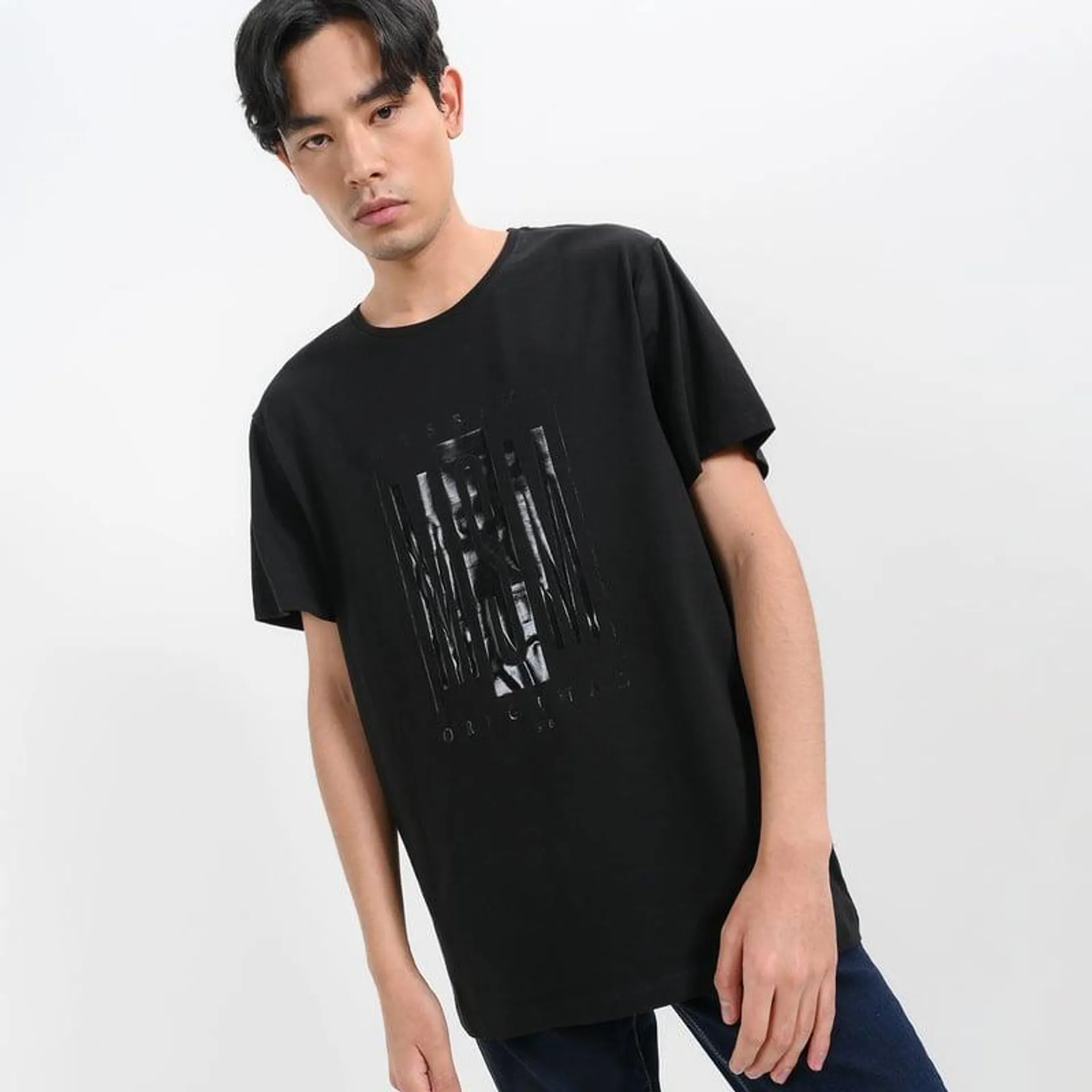 Camiseta para Hombre Manga corta con Logo Slim Mossimo