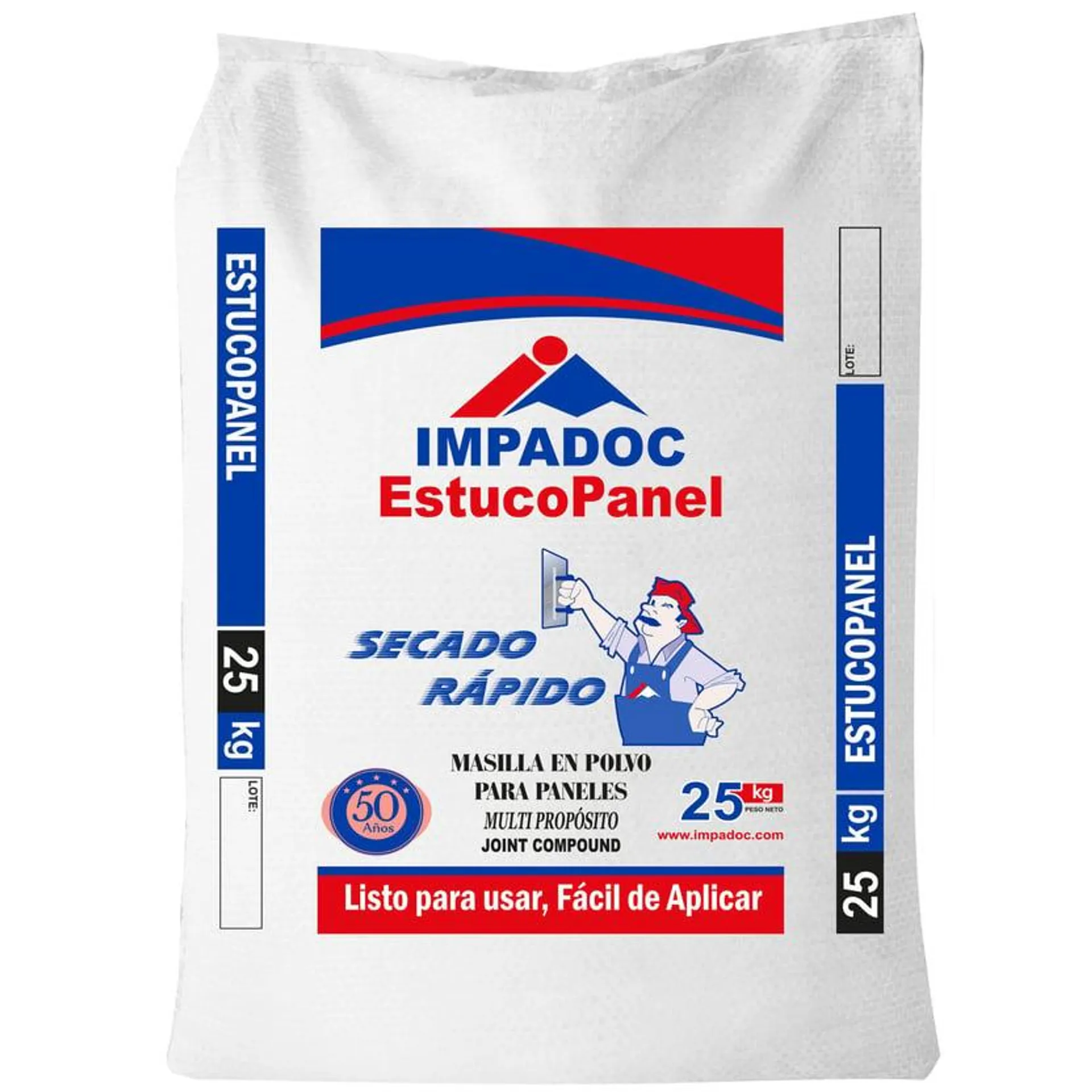 Pegante Estucopanel 25Kg Polvo, Para Estampillado Laminas Drywall