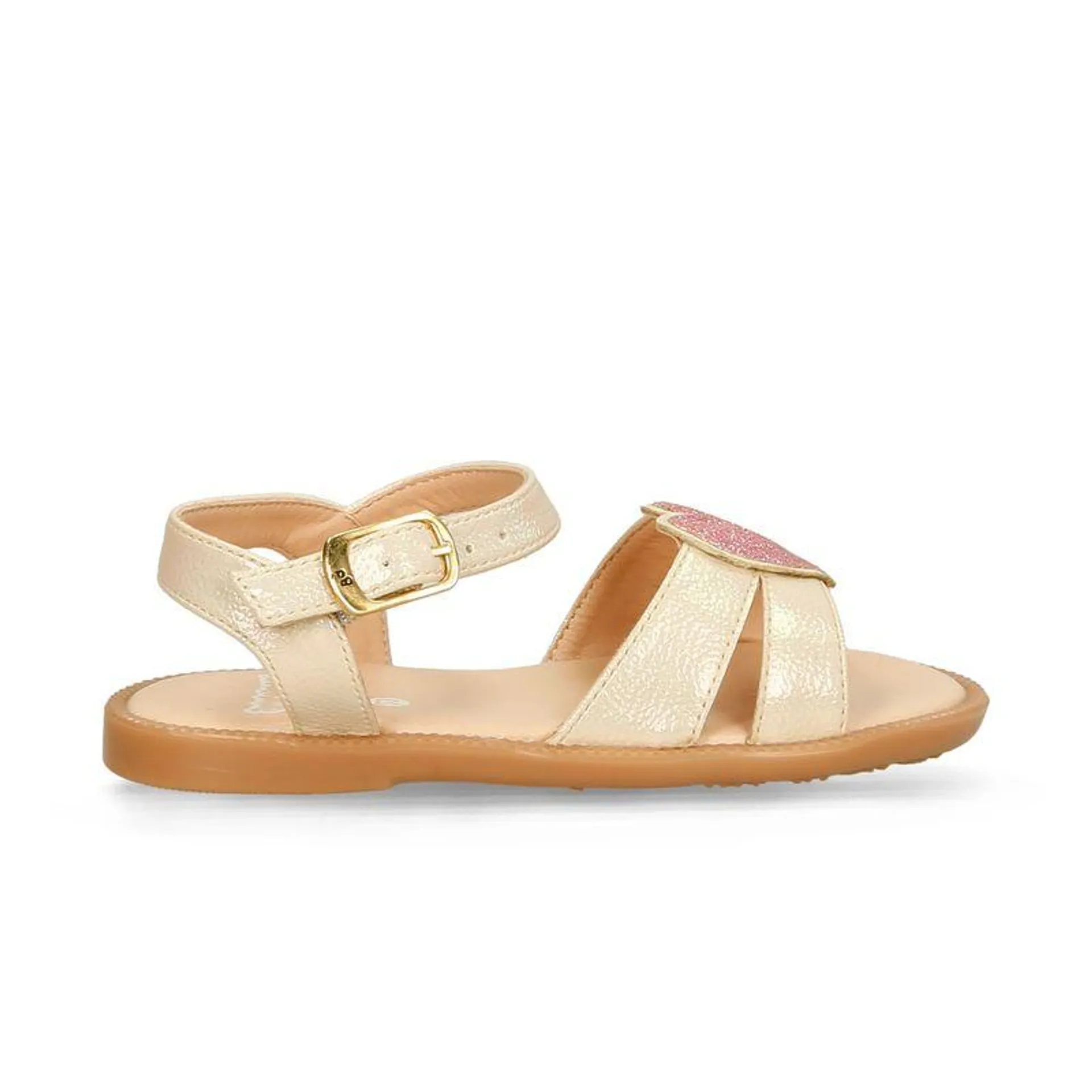 Sandalias Champaña Bubblegummers Raia Niña