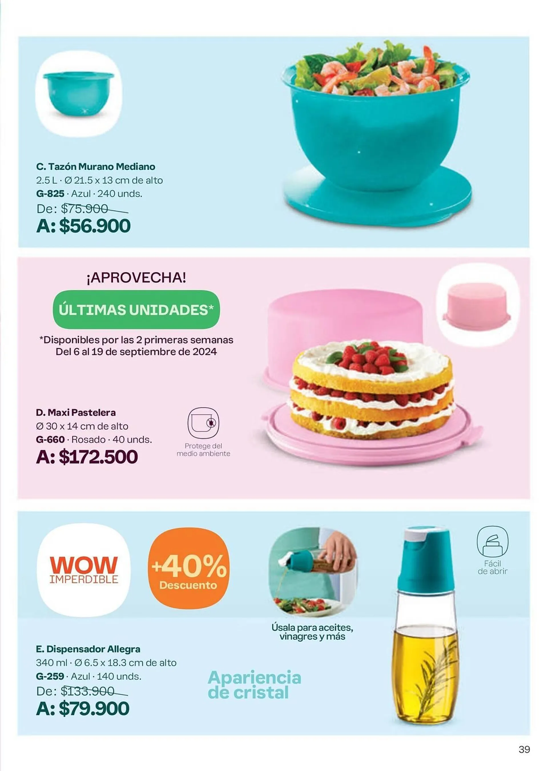 Catalogo de Catálogo Tupperware 6 de septiembre al 3 de octubre 2024 - Pag 39