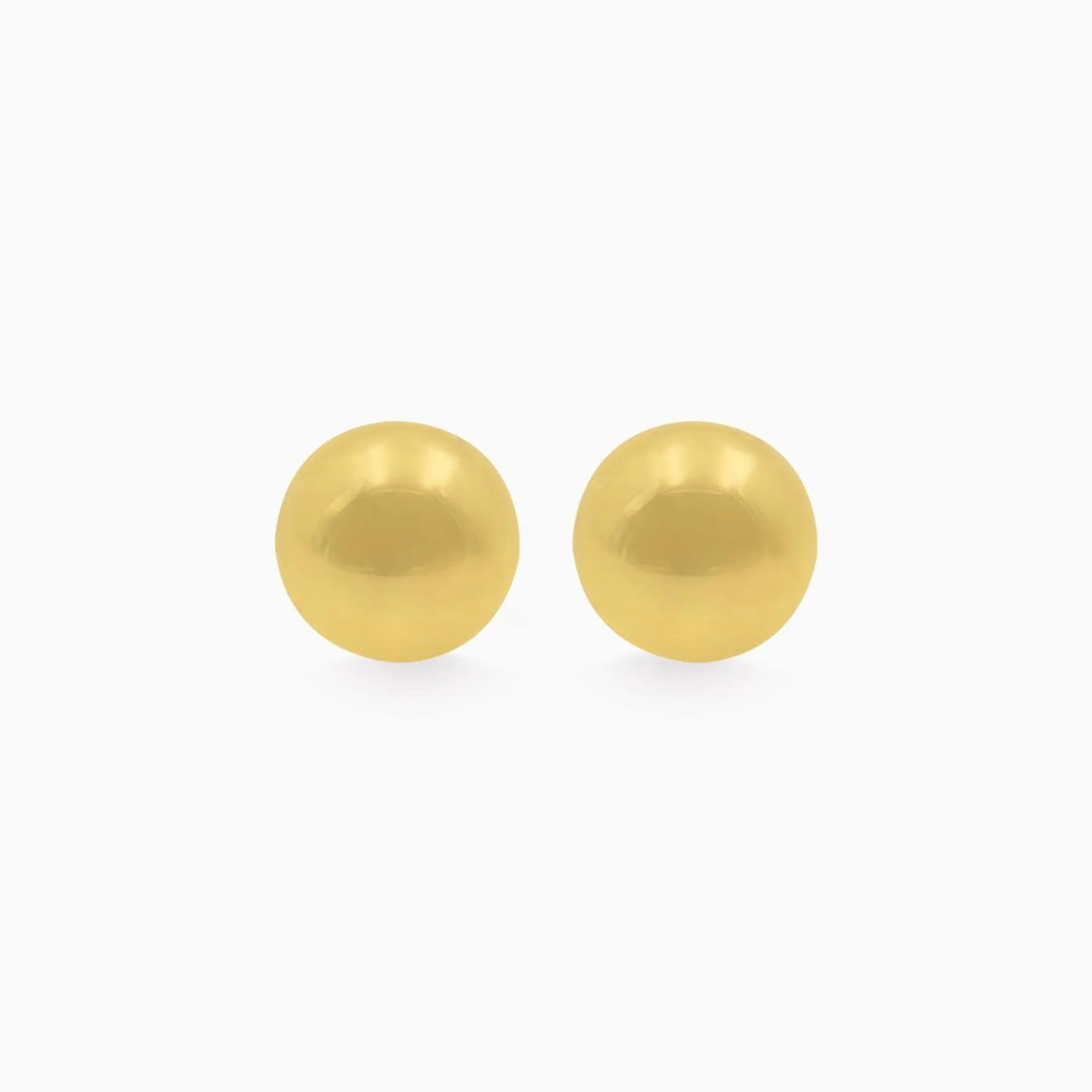 Aretes en oro amarillo de 18K bombita