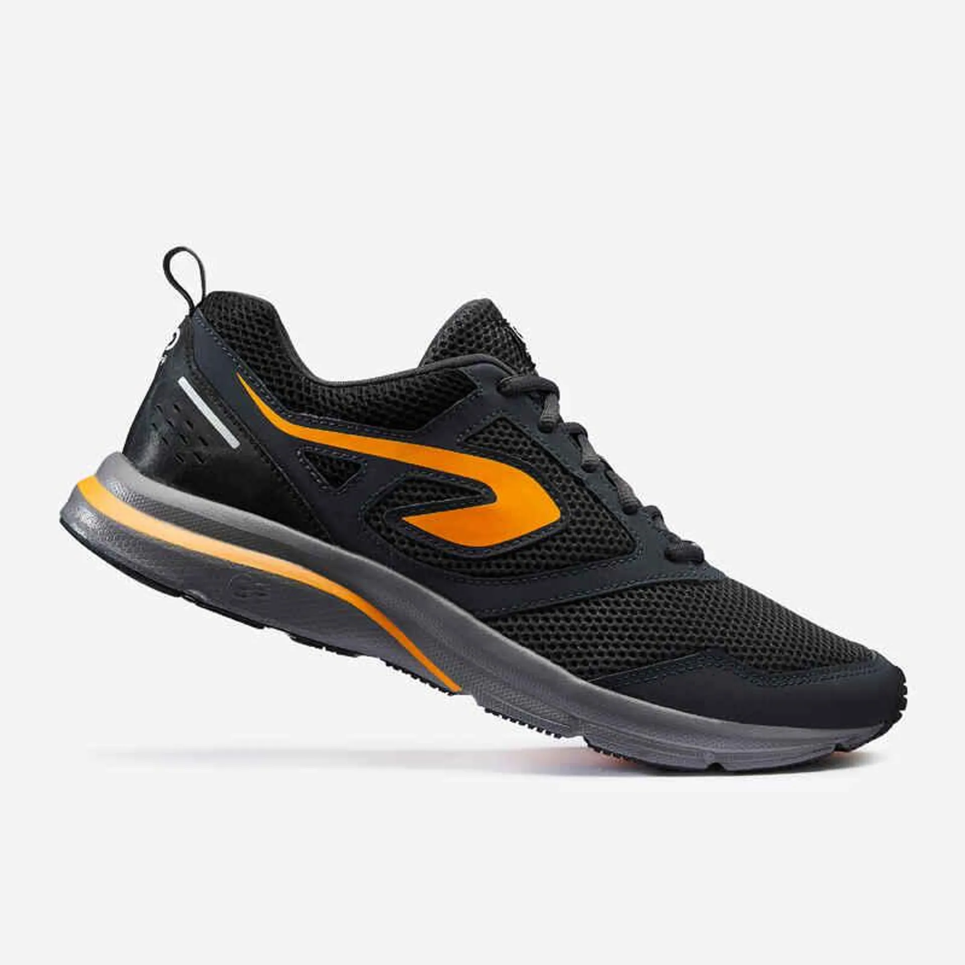 Tenis de Running para hombre Kalenji Run Active negro naranja