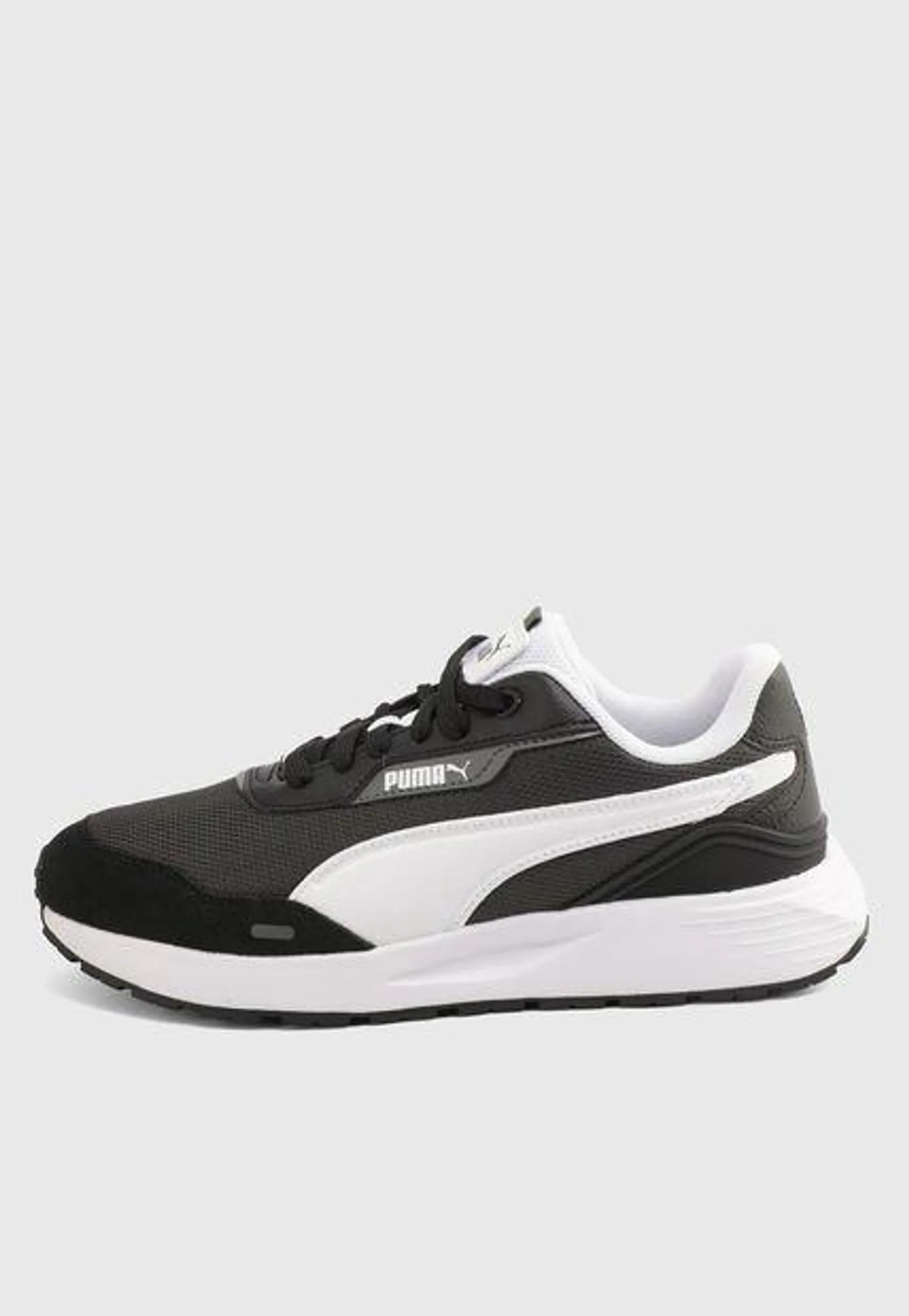 Tenis Lifestyle Negro-Blanco-Gris Puma Runtamed Plus