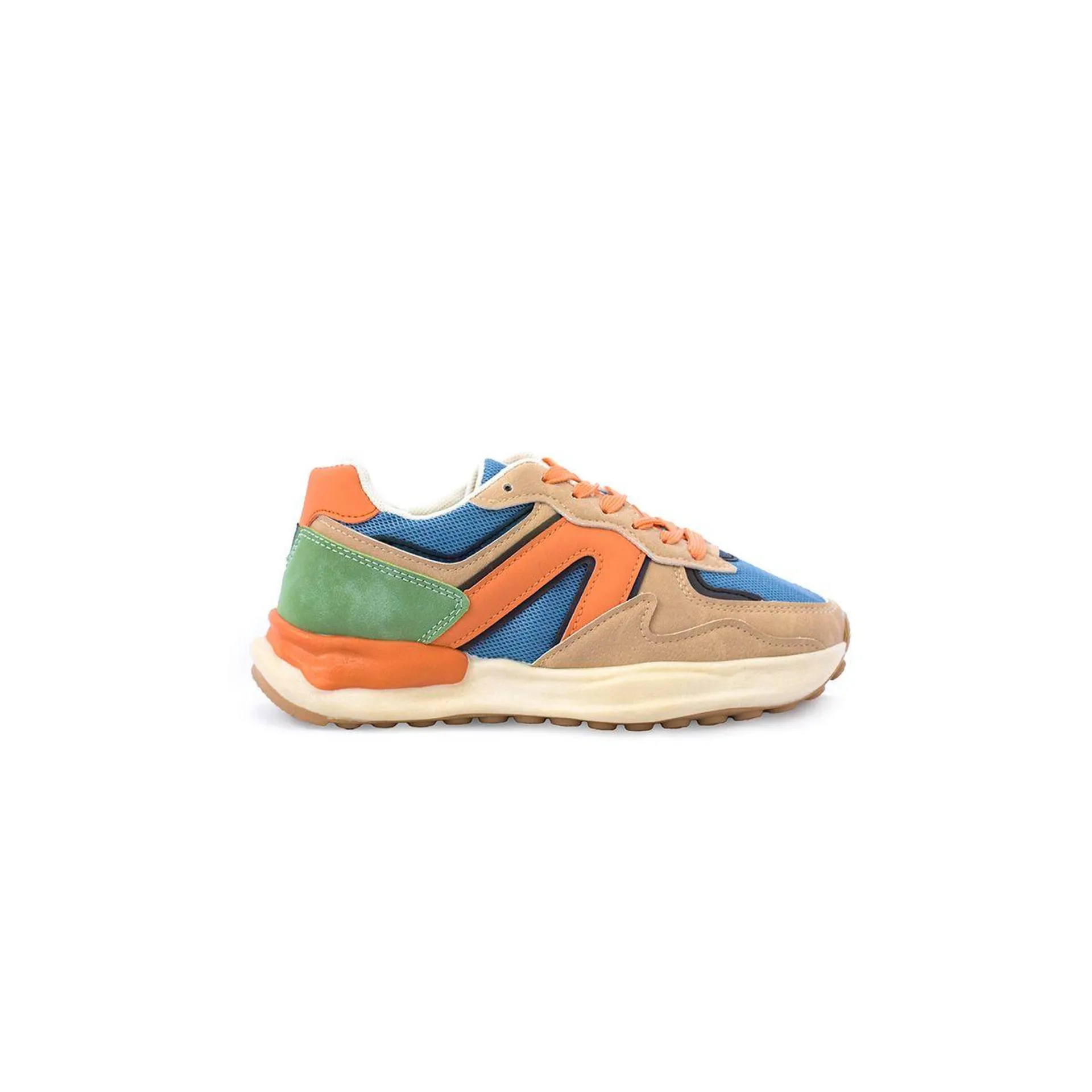 TENIS CASUAL BEIGE-NARANJA FACE2FACE MUJER