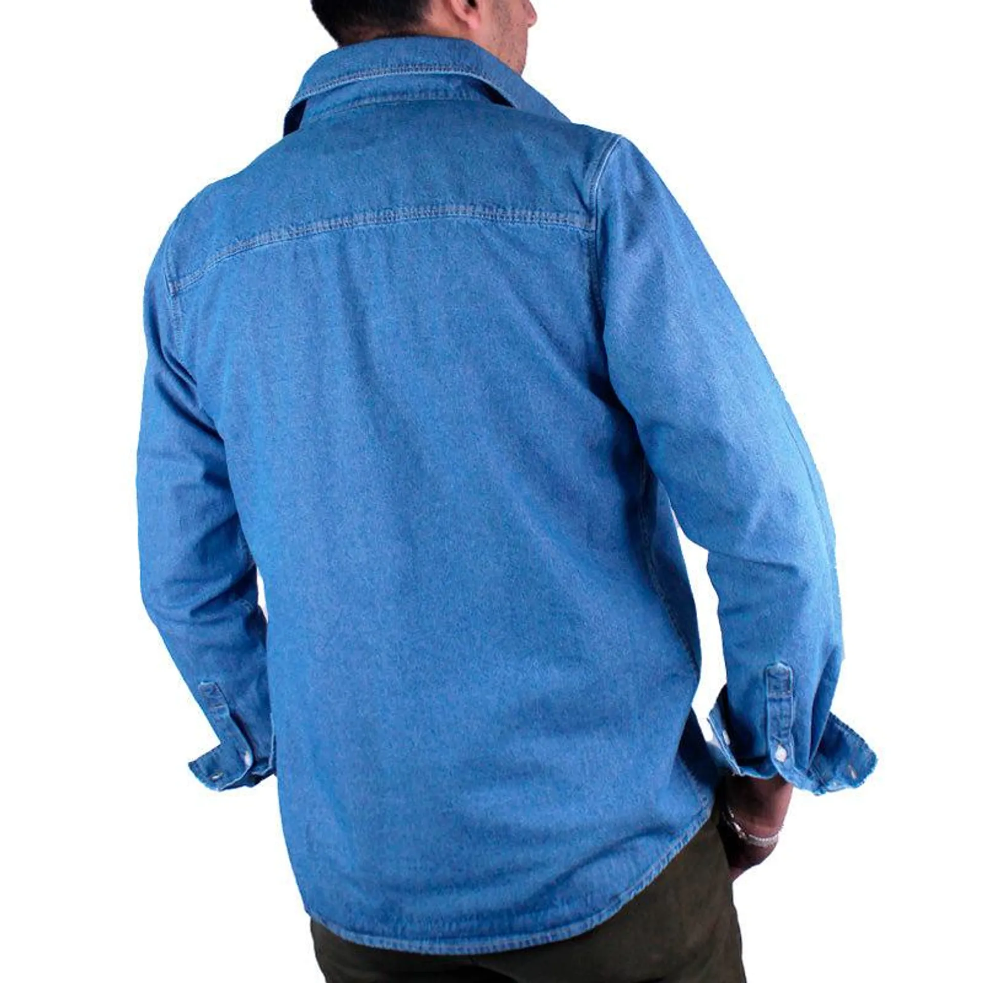 Camisa En Denim Para Hombre Lec Lee Índigo Claro