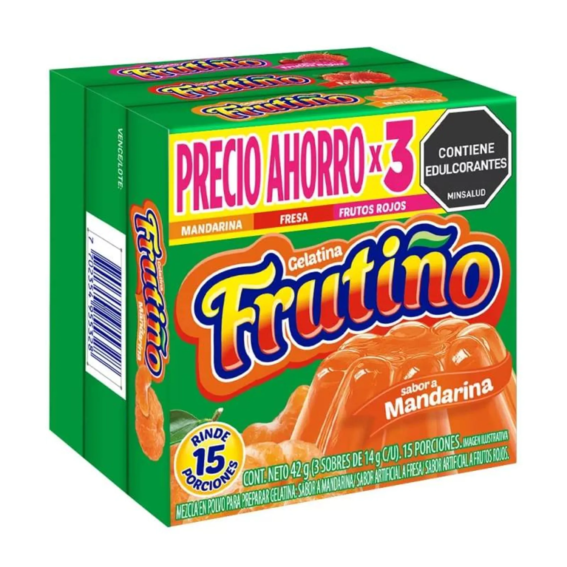 Gelatina Frutiño Tripack Man - Fre- Fru 3 und x 42 g