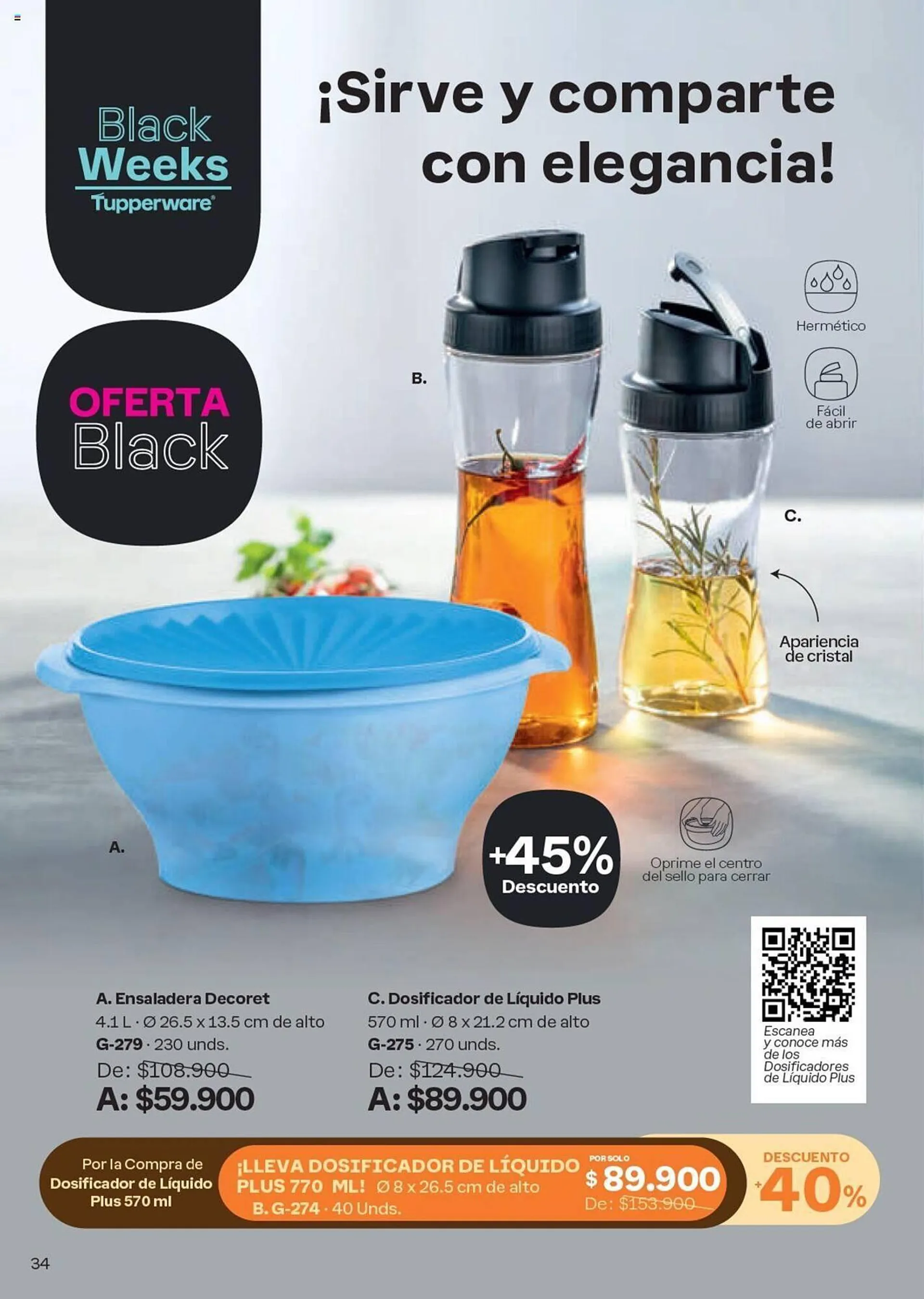 Catalogo de Catálogo Tupperware 4 de octubre al 31 de octubre 2024 - Pag 34