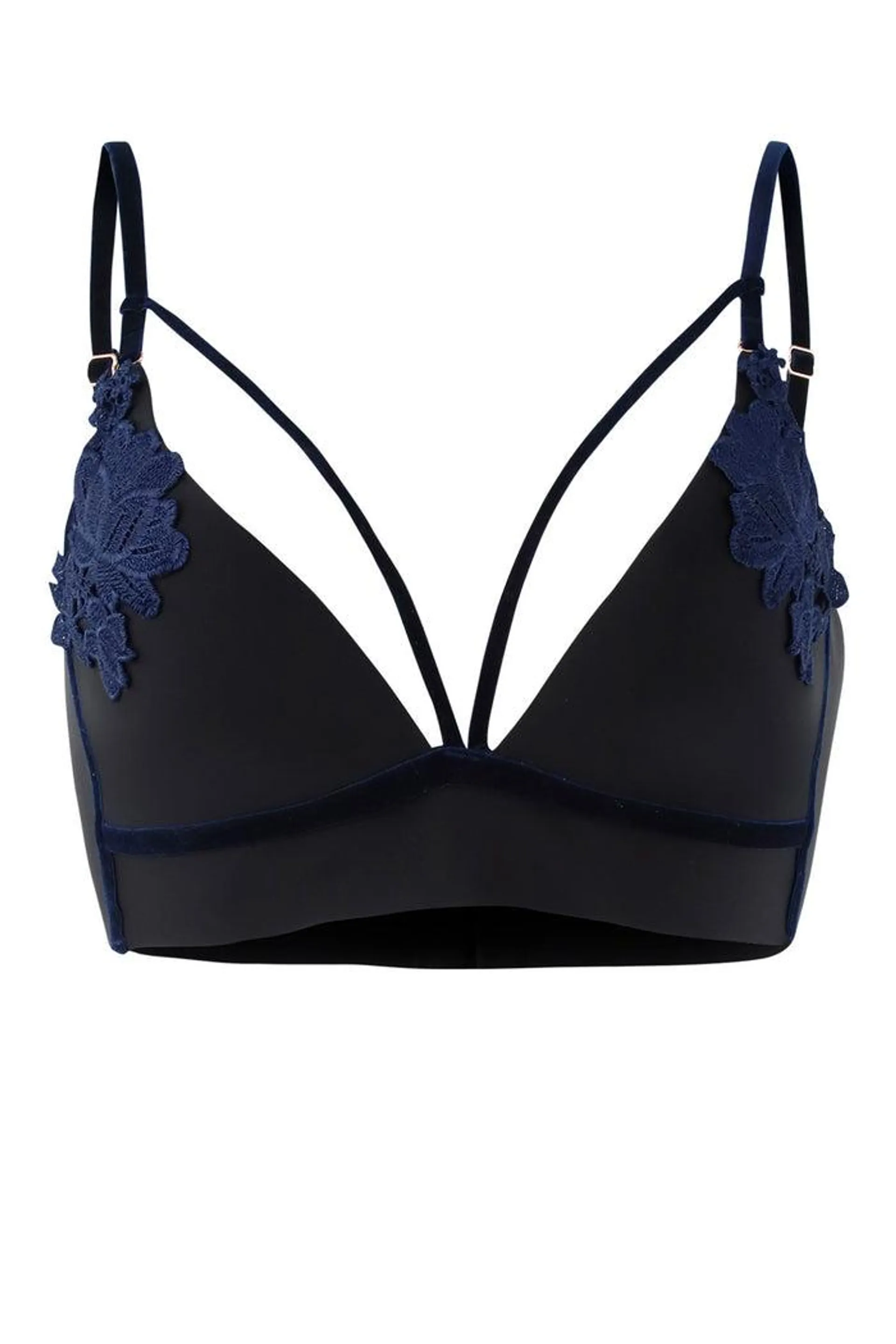 BRALETTE ELLIPSE CON COPA SIN ARCO SENSUAL ESCUCHAR AZUL