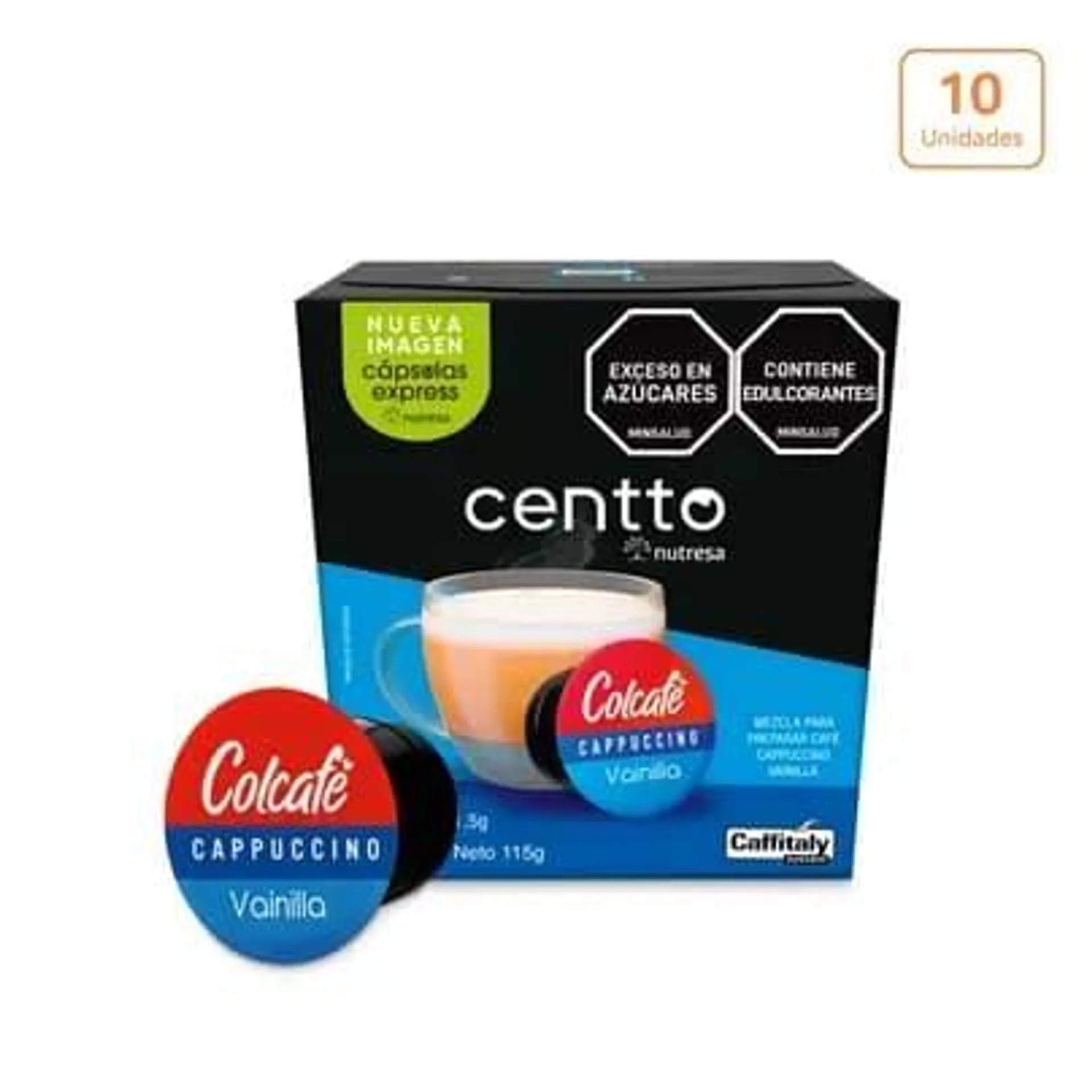 Cápsulas Centto Cappuccino Vainilla x10 unds x 11,5g c/u