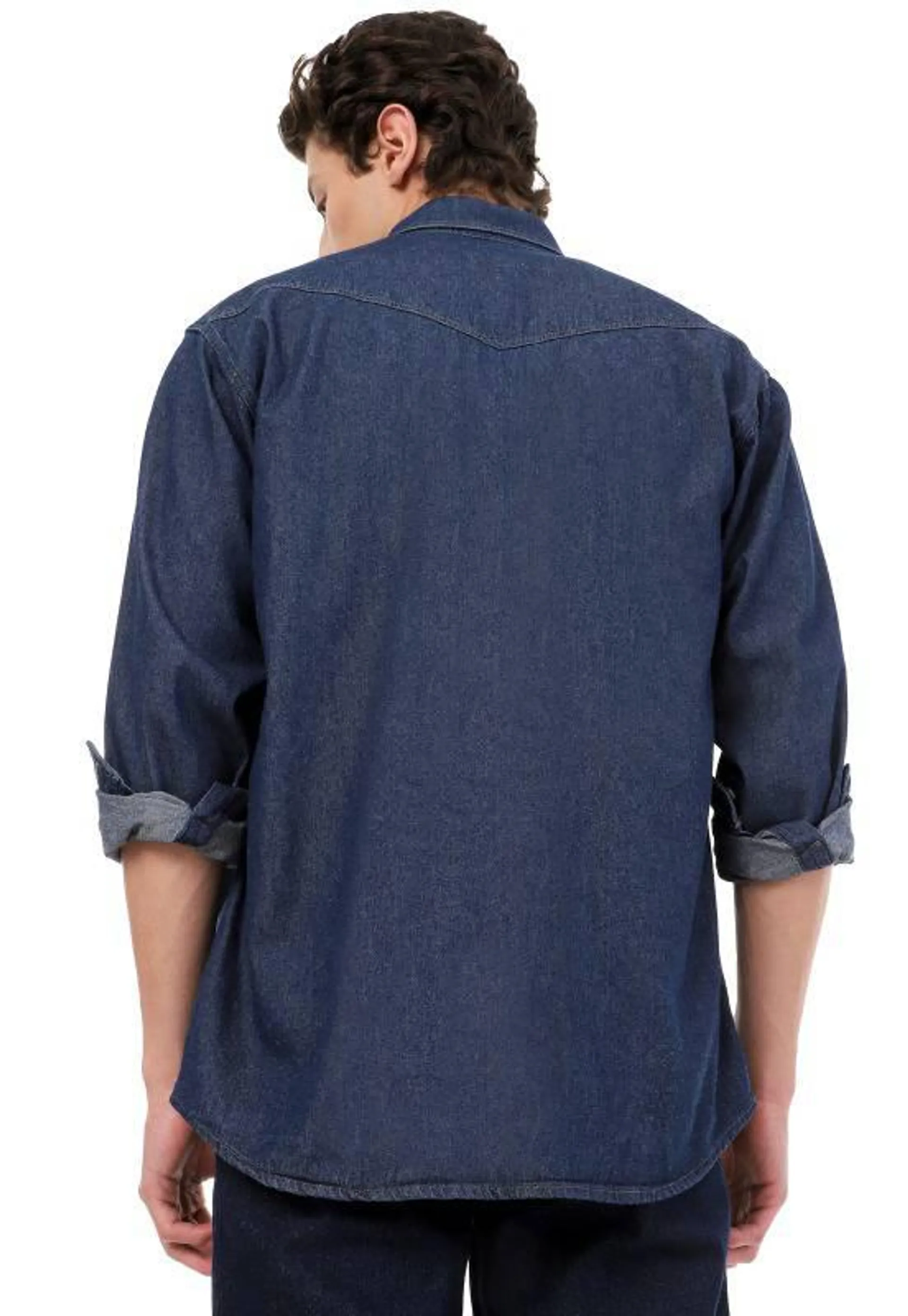 Camisa de Jean Basic Lec Lee para Hombre - Índigo Oscuro