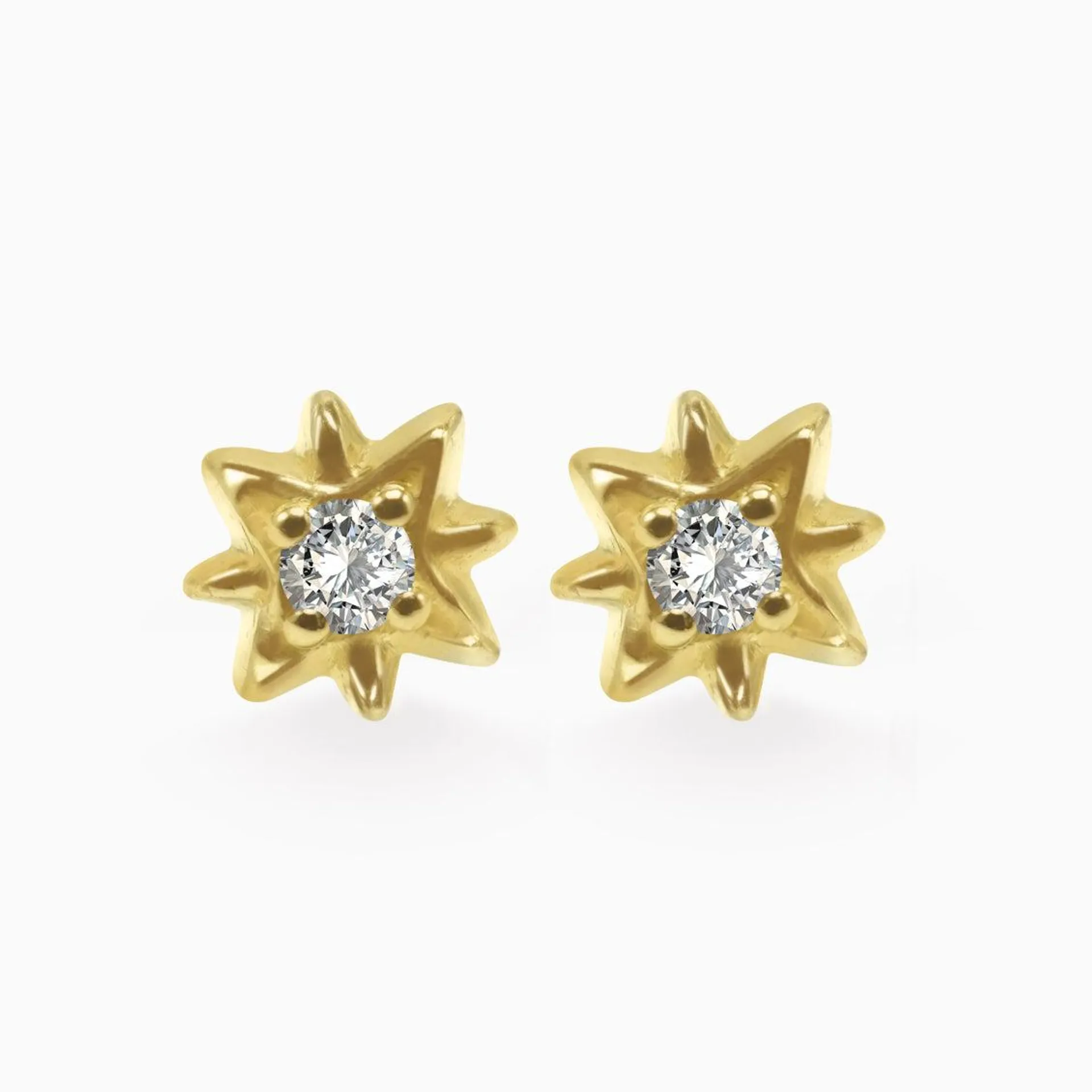 Aretes Pazita en oro amarillo de 18K