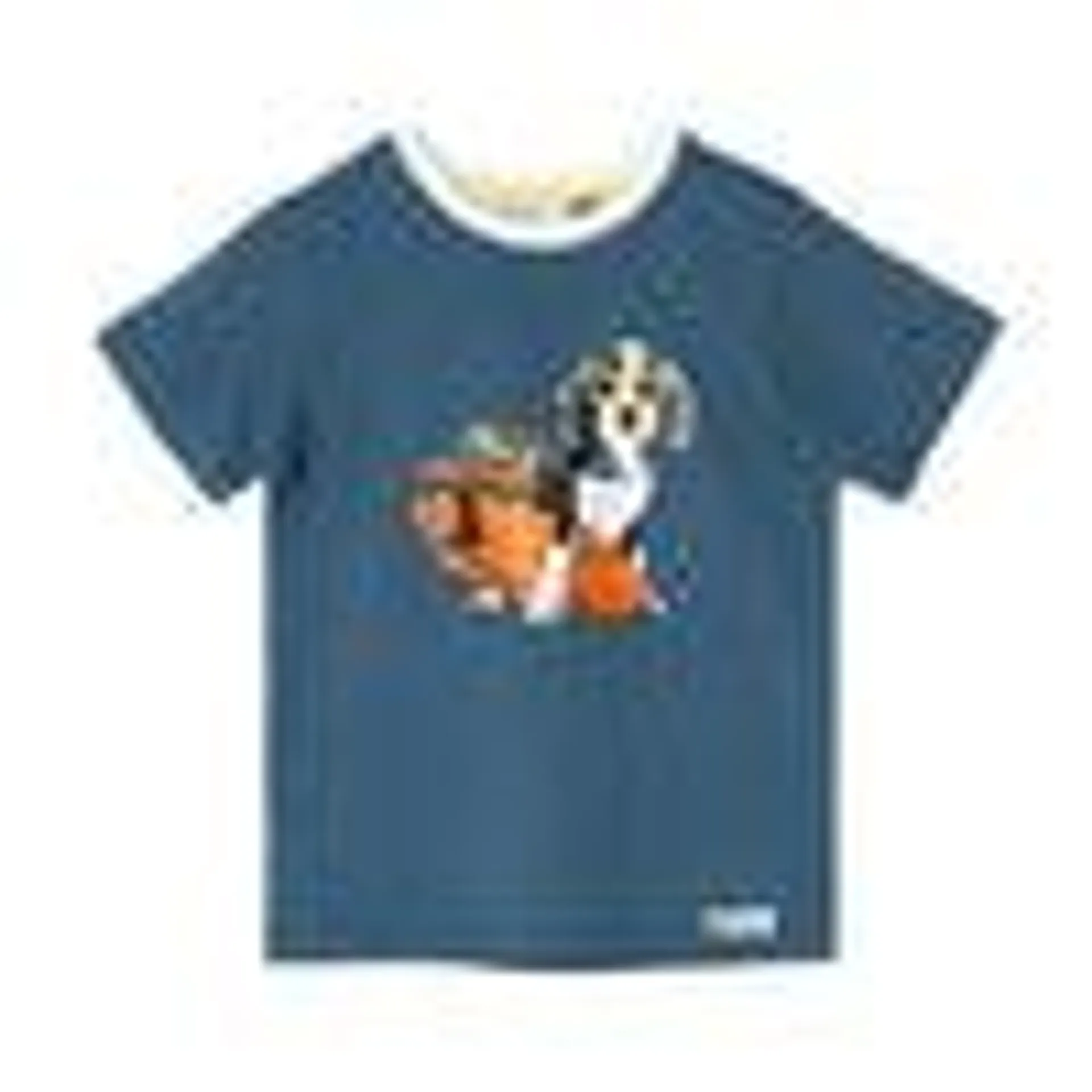 Camiseta Omar azul petroleo manga corta para bebé niño