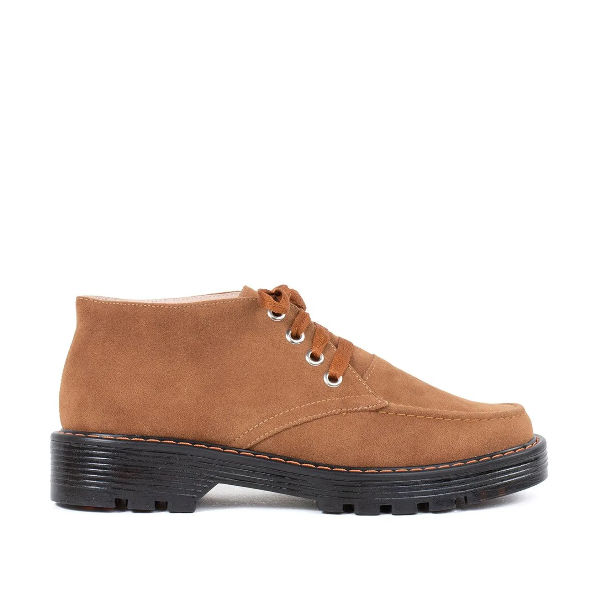 Botines color miel con cordones