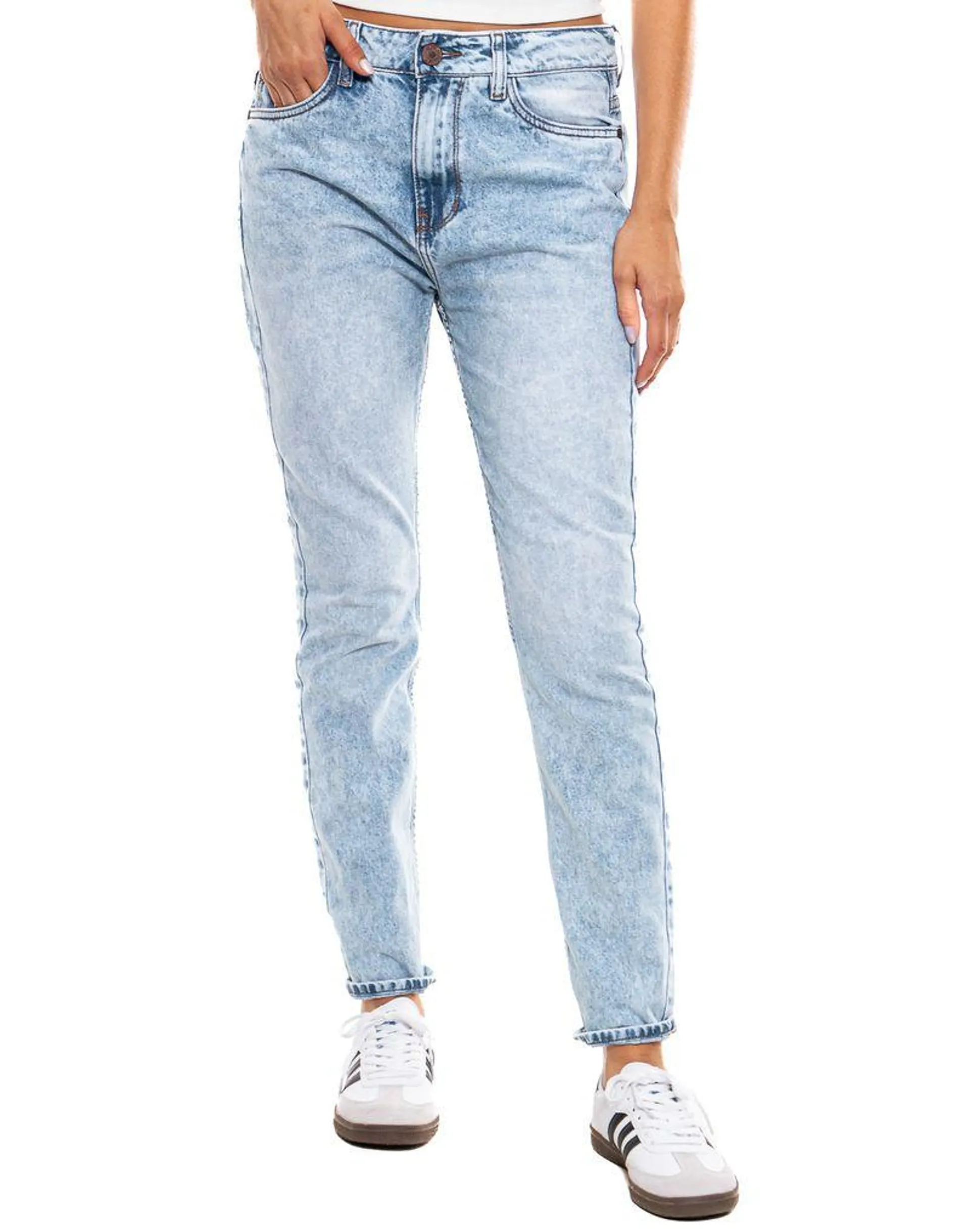 Slouchy Denim Jeans Tono Claro