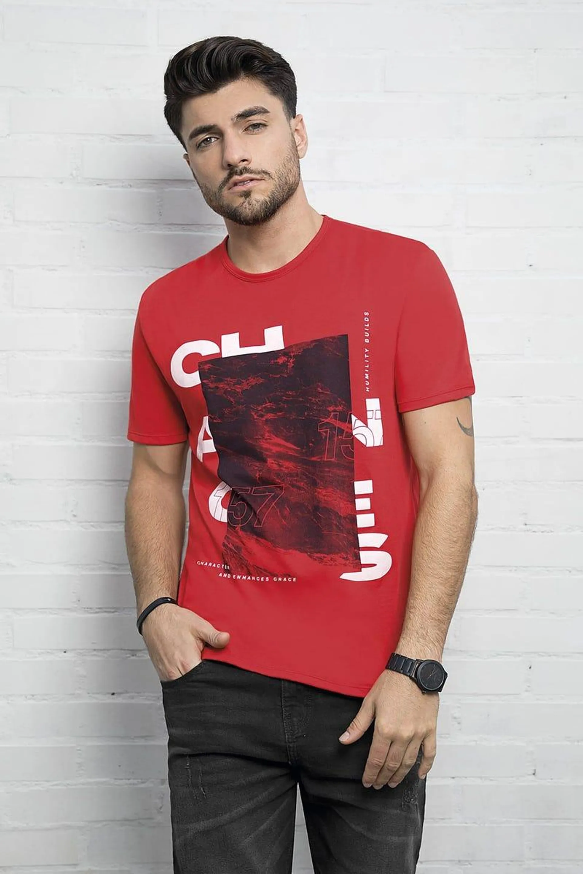 CAMISETA MANGA CORTA Rojo