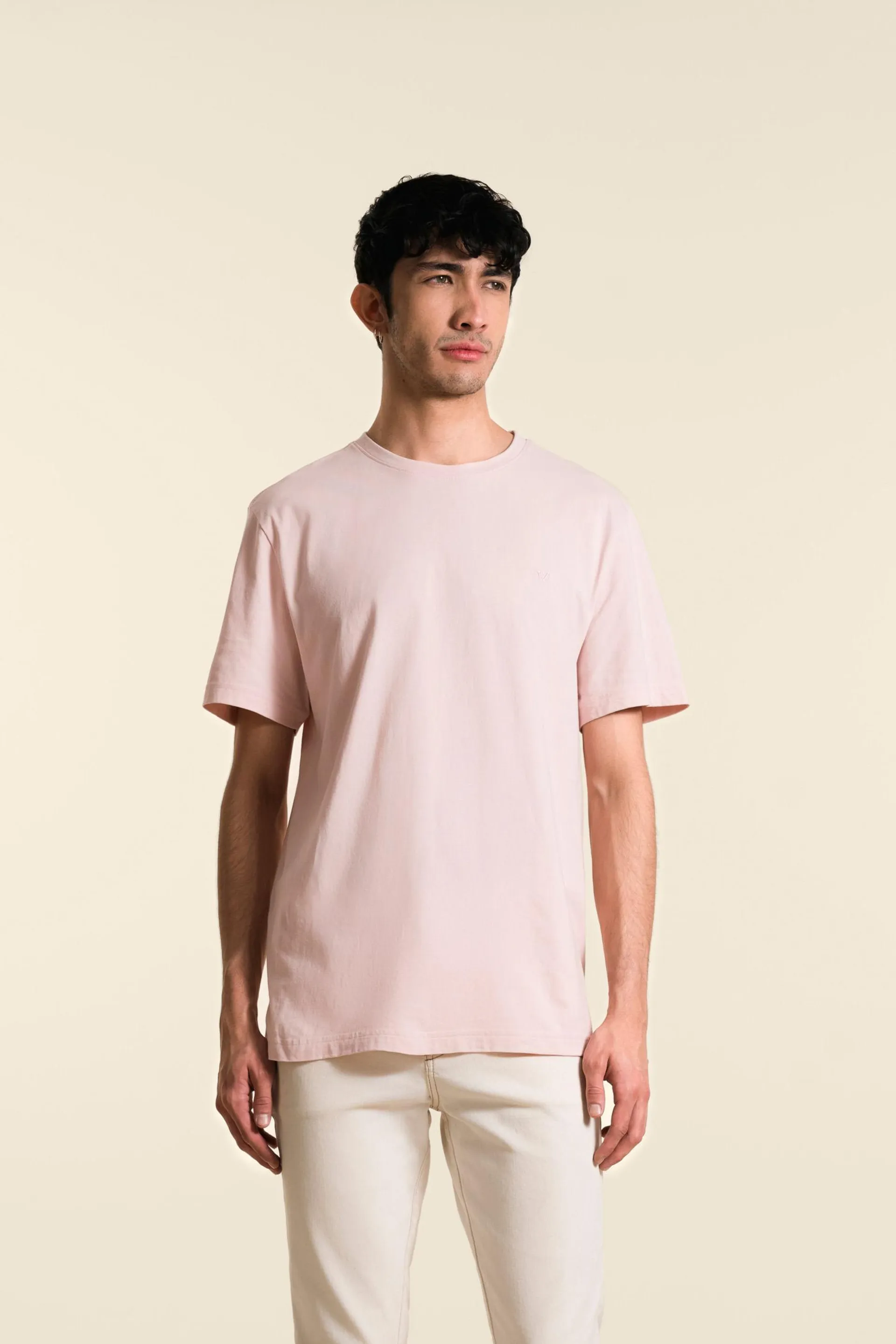 Camiseta perú cuello redondo para hombre basica jersey Rosado