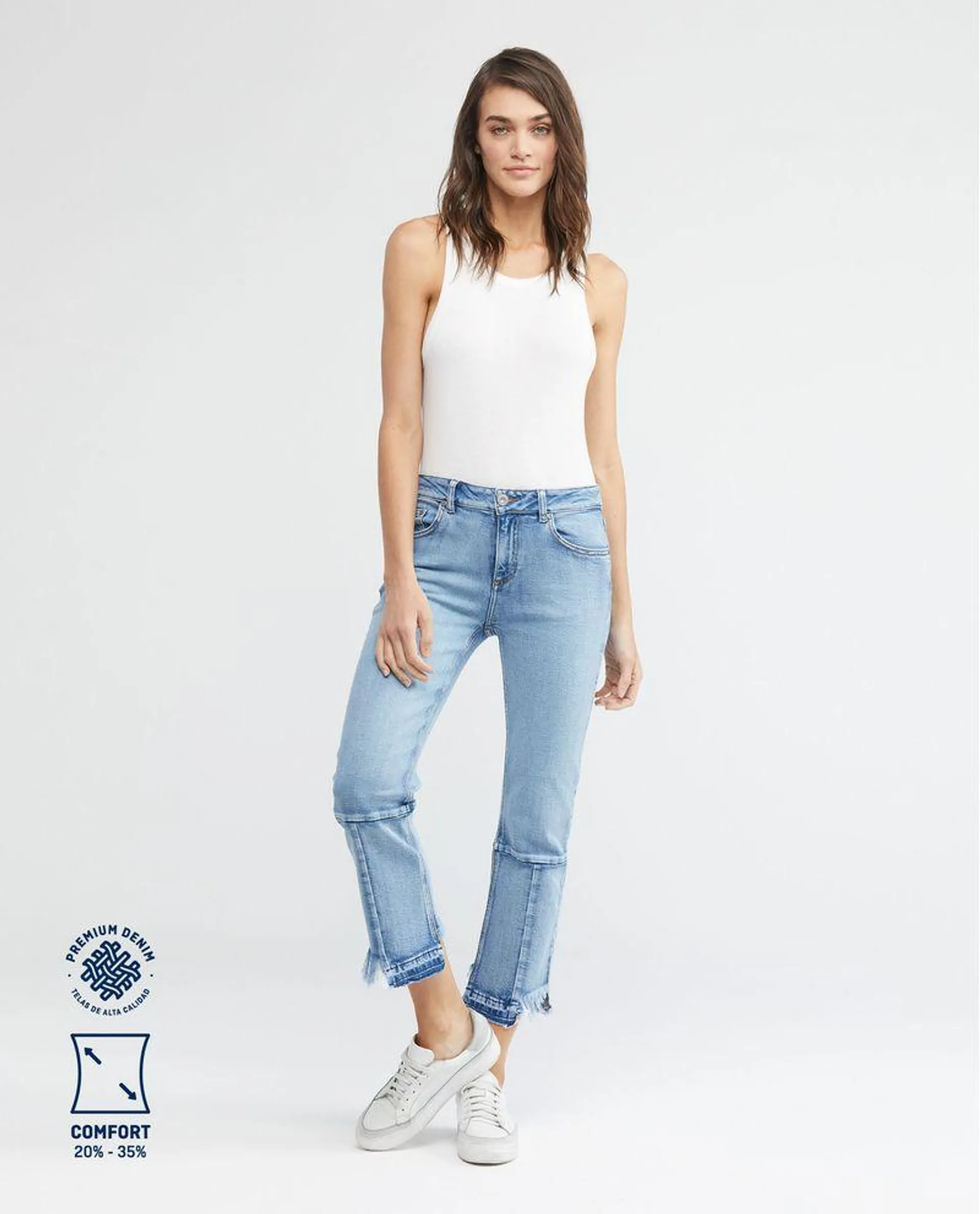 Jean de Mujer High Rise, Cosmo, Boot Cut - Azul Claro