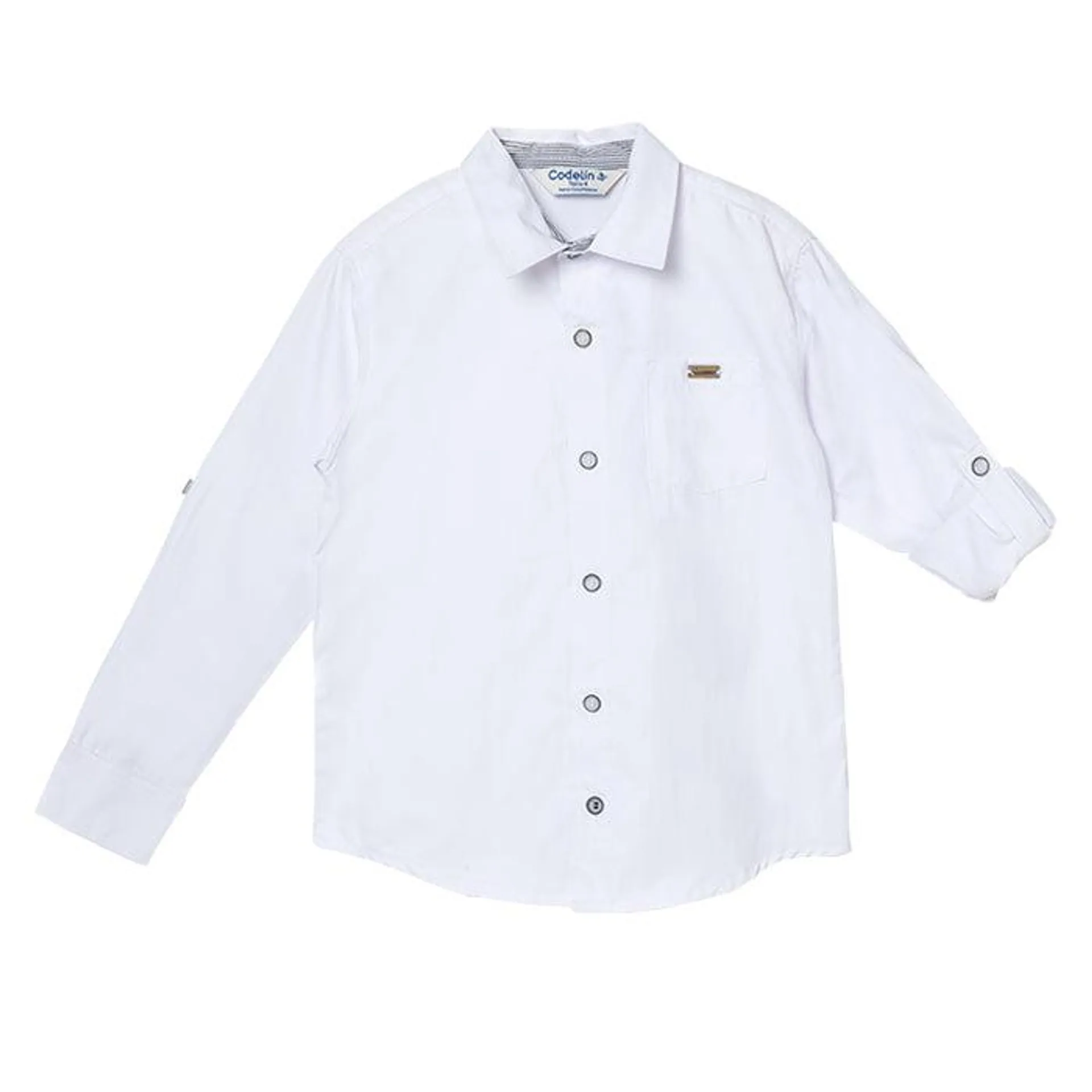 Camisa Maxi manga larga blanca para niño