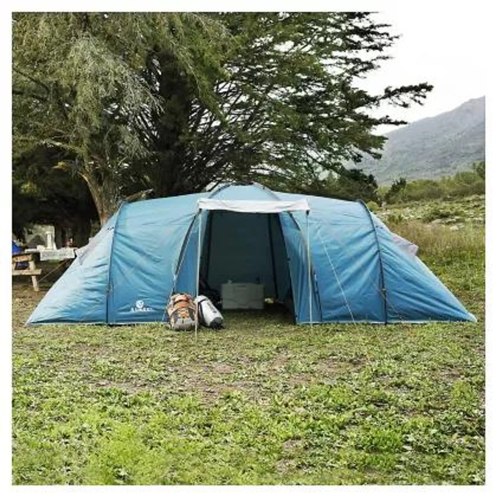 Carpa Para Camping 8 Personas Nylon Maurice Azul