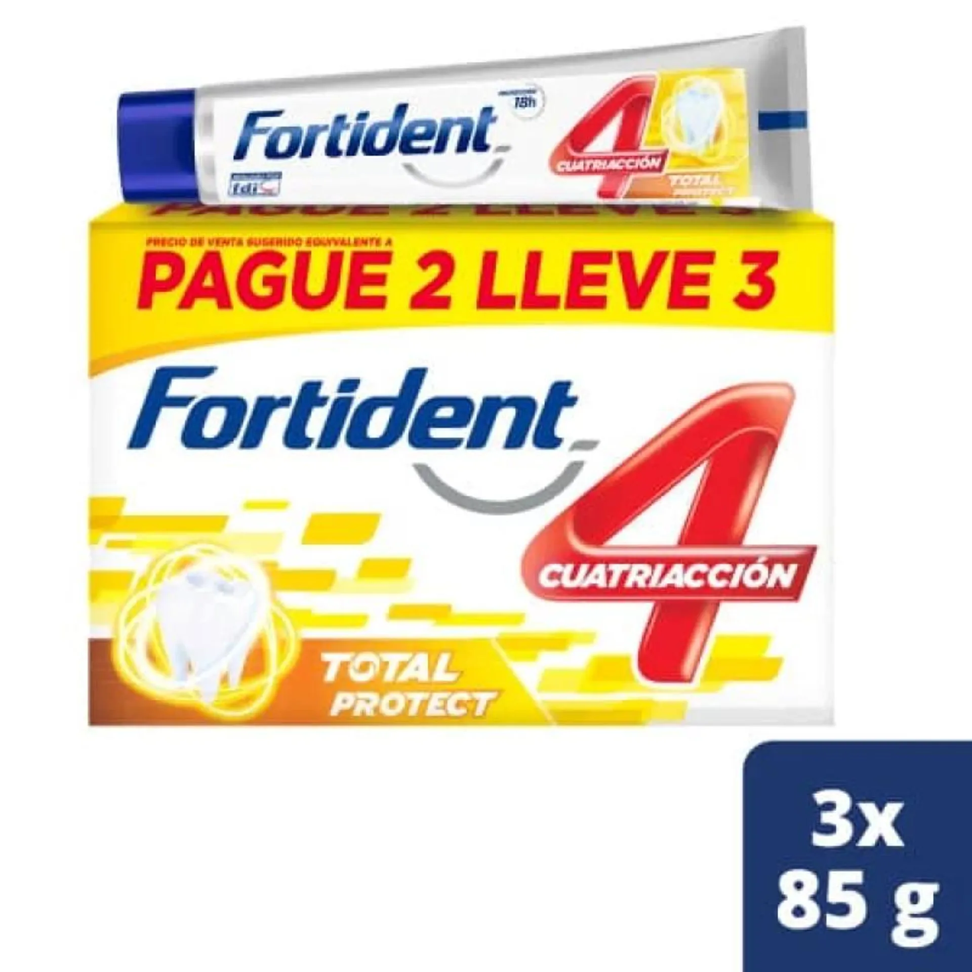 Crema Fortident Pague 2 Lleve 3 Total Protect x 170 g