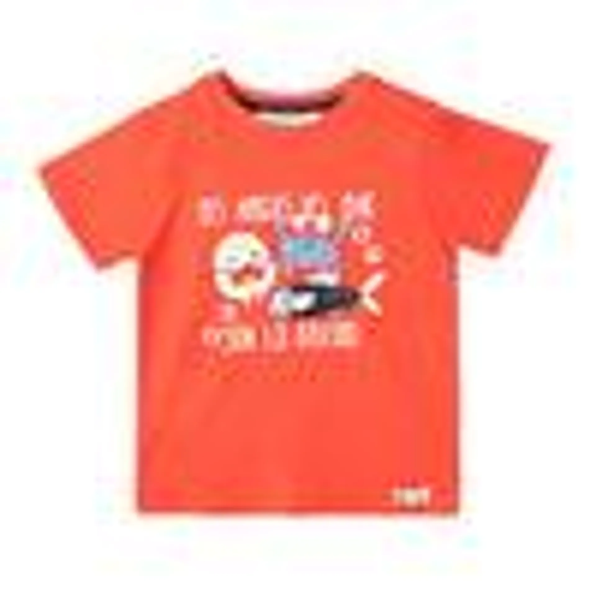 Camiseta manga corta Juan roja para bebé niño