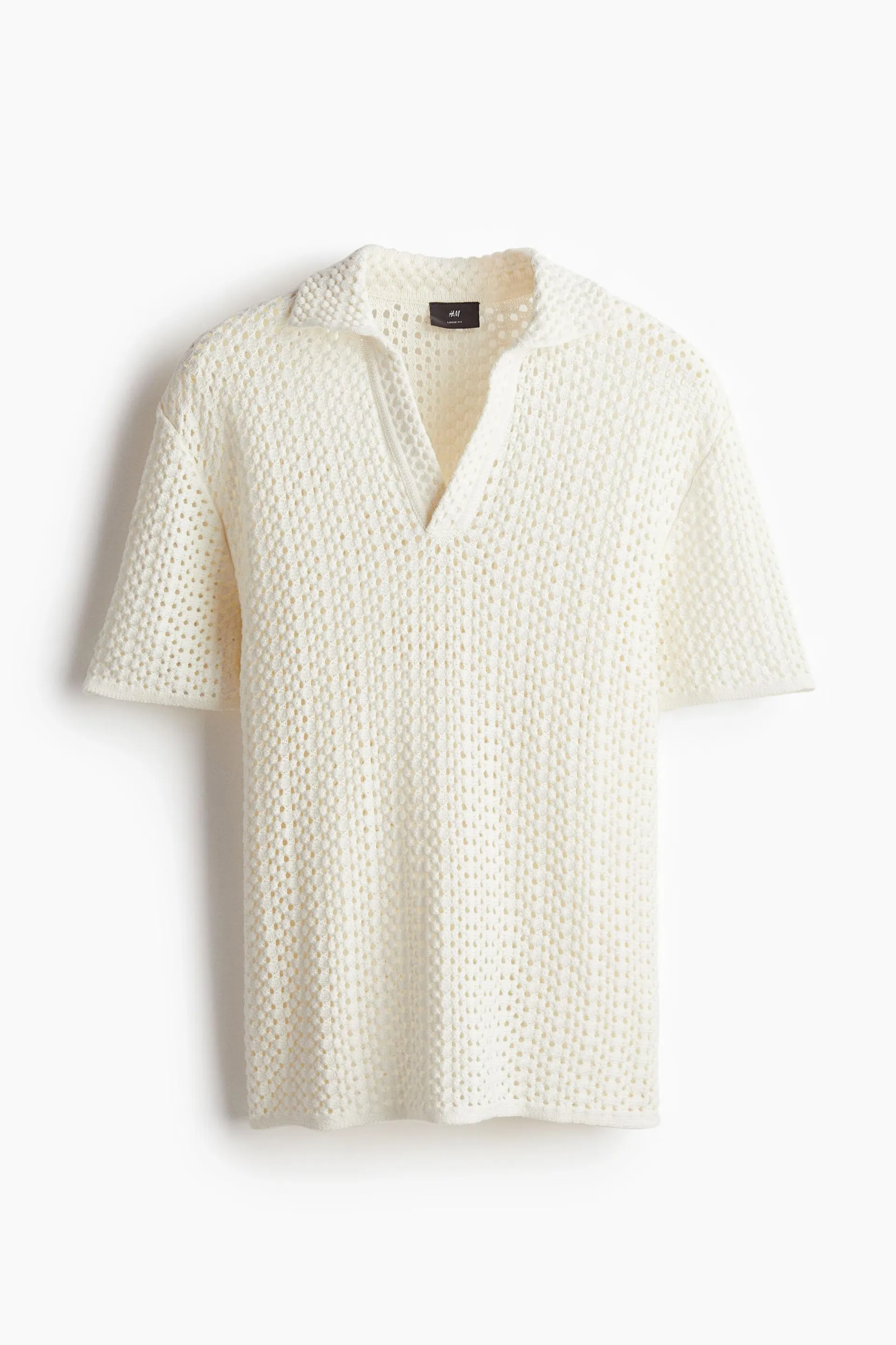 Camiseta estilo polo Loose Fit en tejido pointelle - H&M Colombia | Moda online, ropa de Mujer, Hombre, Bebé y  Niños | H&M CO