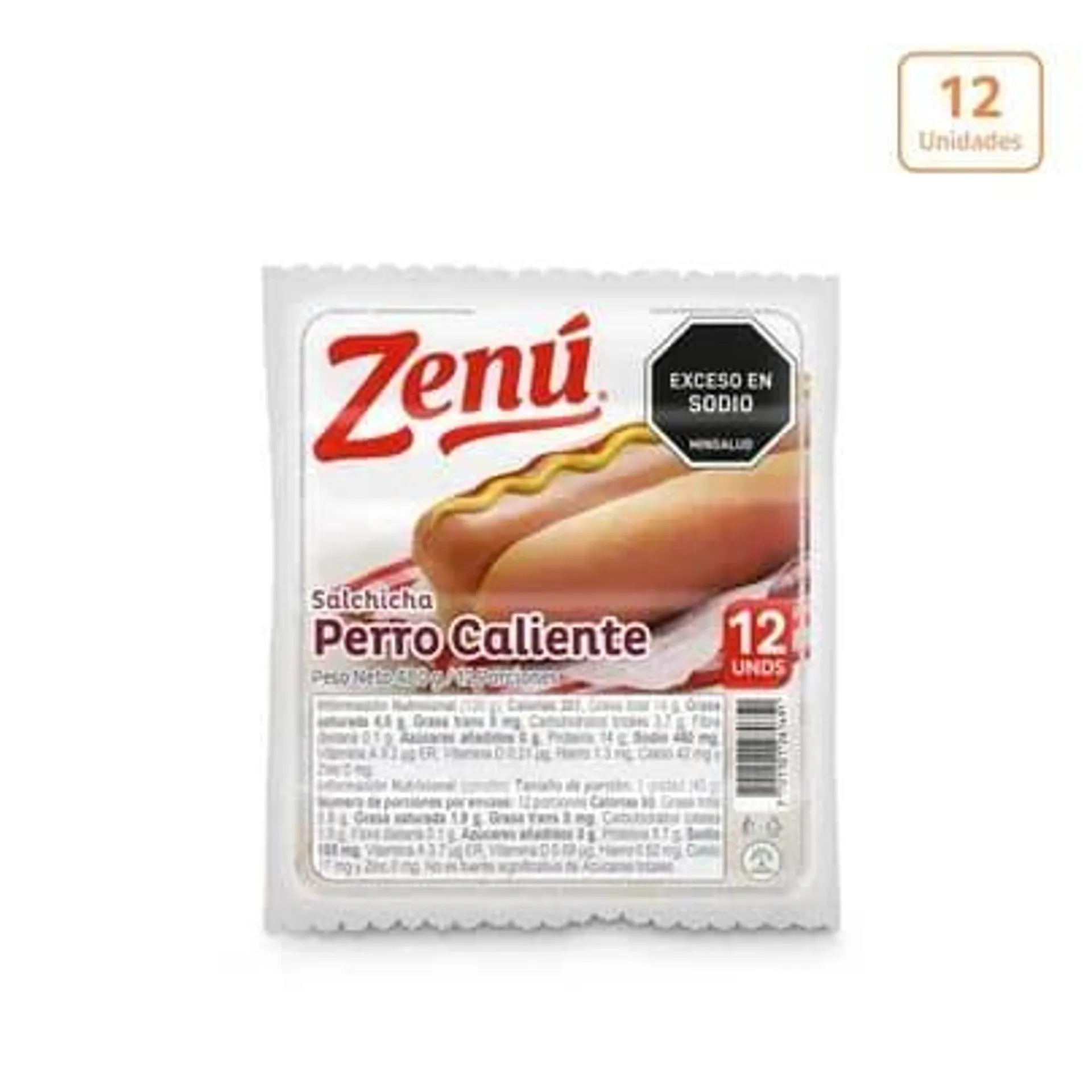 Salchicha Perro Caliente Zenú x 480g