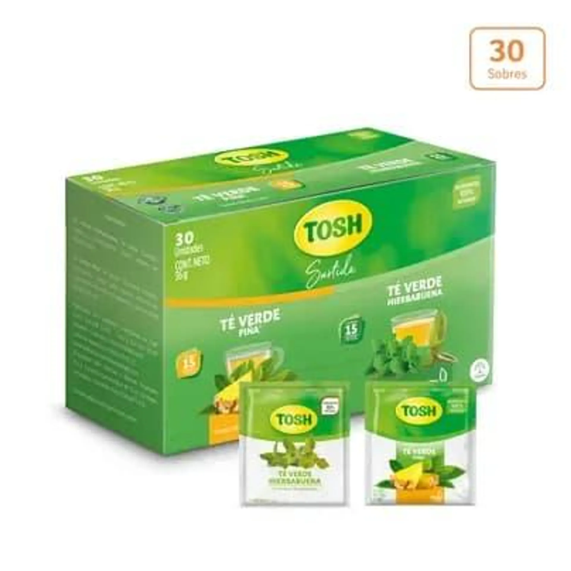 Té Verde Tosh surtido x 36g x 30 sobres