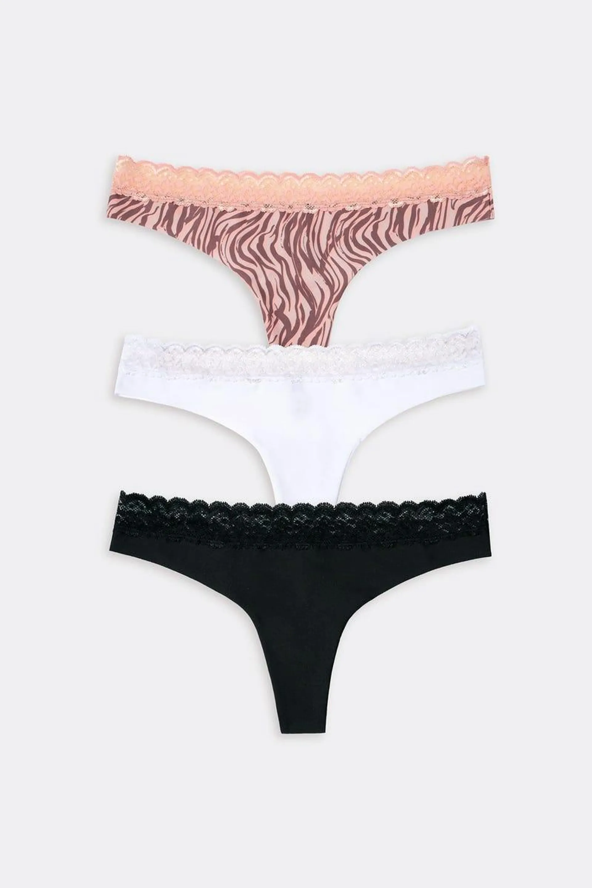 PANTY X 3 TANGA BRASILERA Multicolor