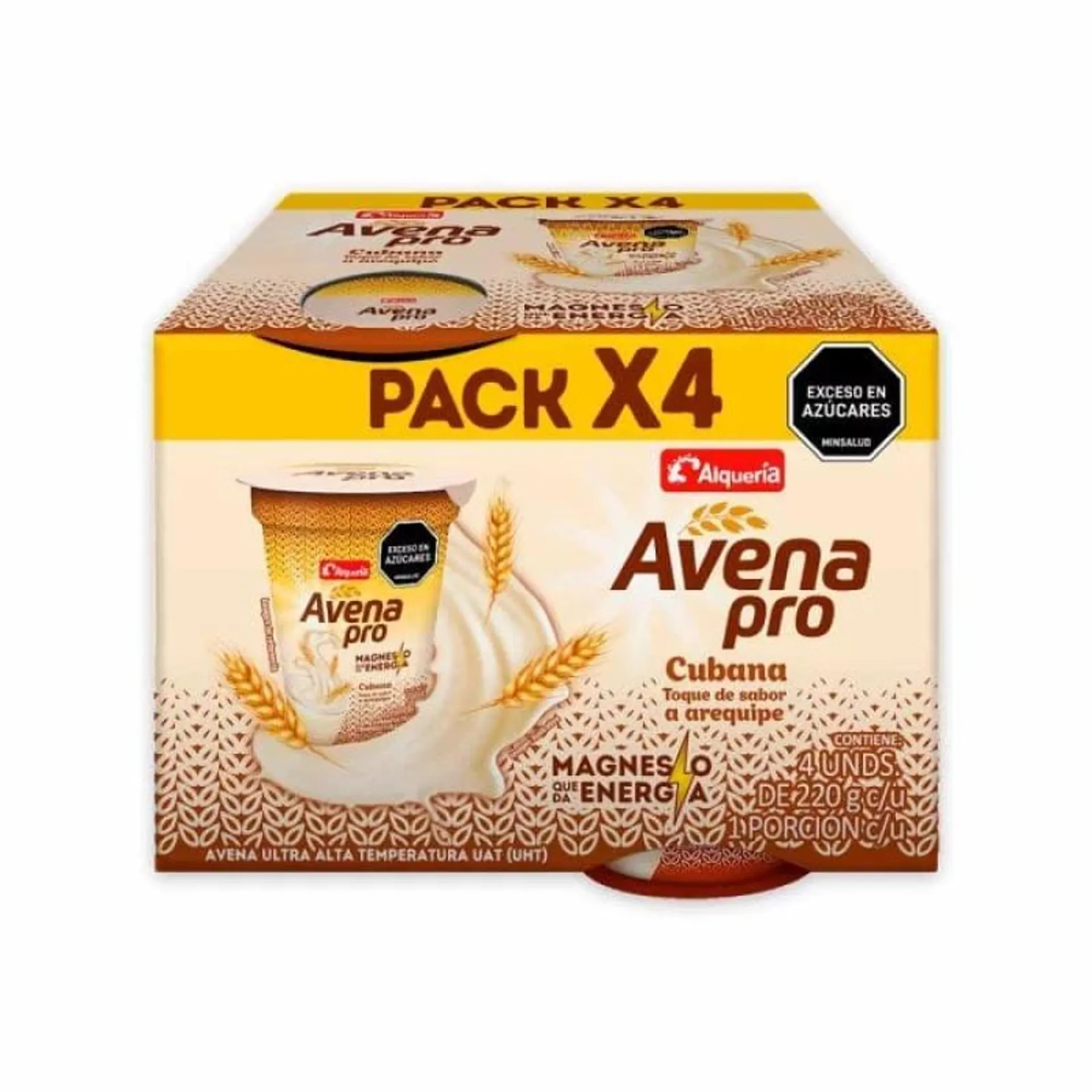 Avena Alqueria Pro Cubana Vaso 4 und x 880 g