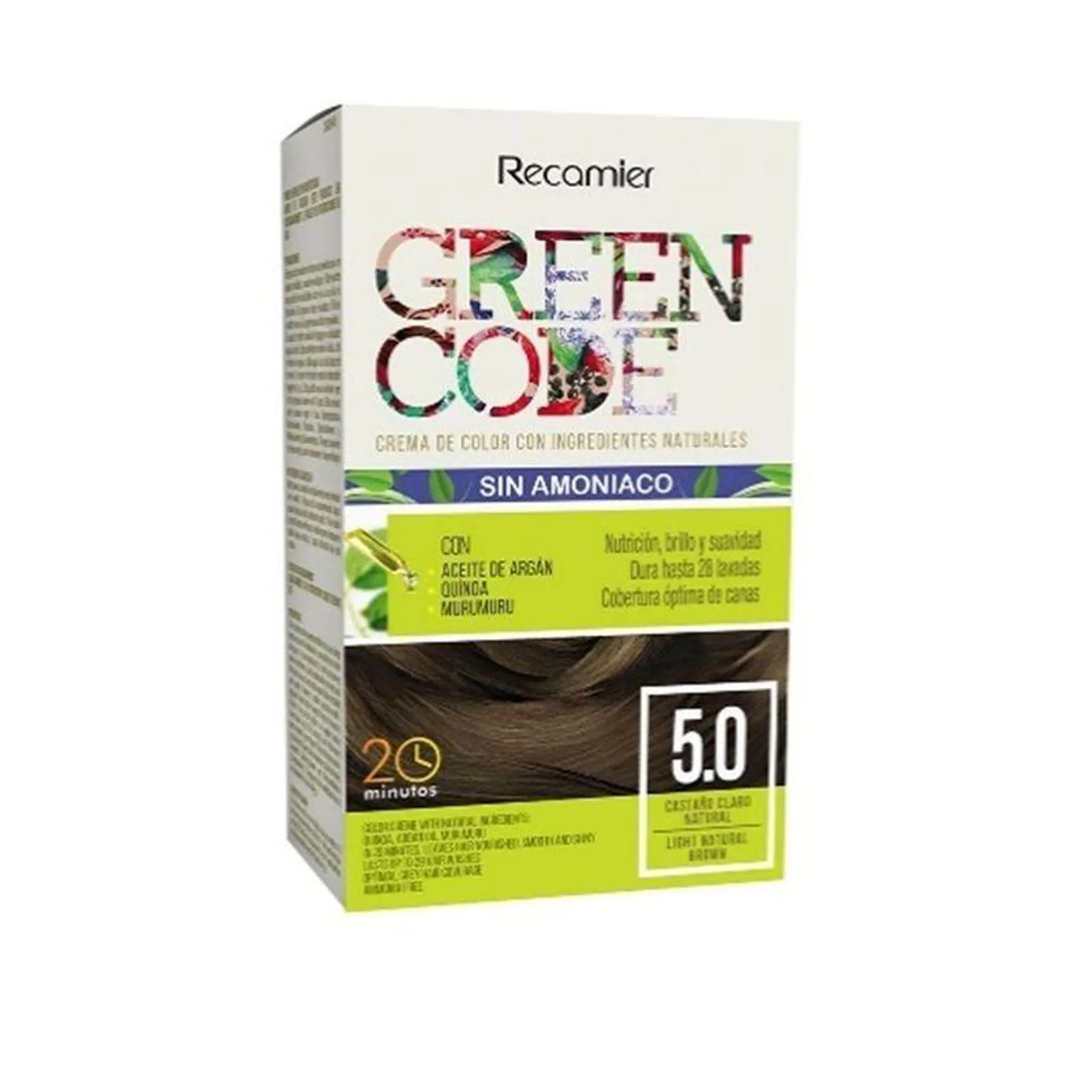 Tinte Green Code Kit 5.0 Castano Claro Natural