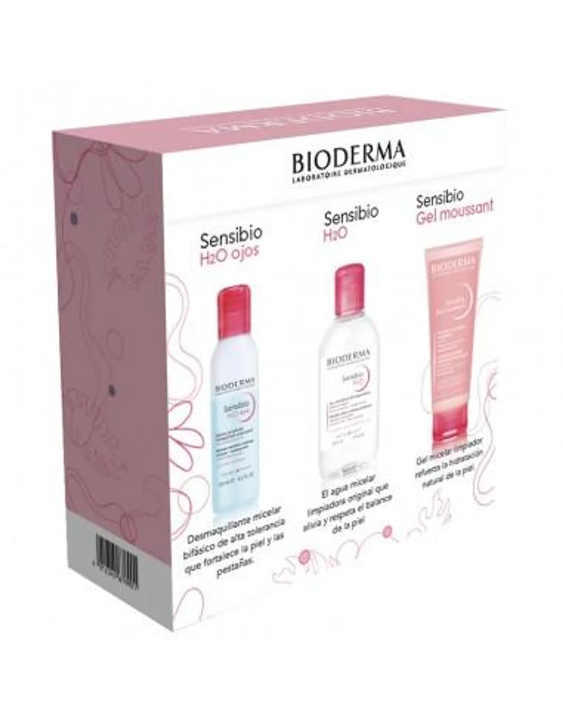 Kit De Limpieza Sensibio H2O X 250 Ml + Sensibio H2O Eye + Sensibio Gel Moussant X 110 Ml