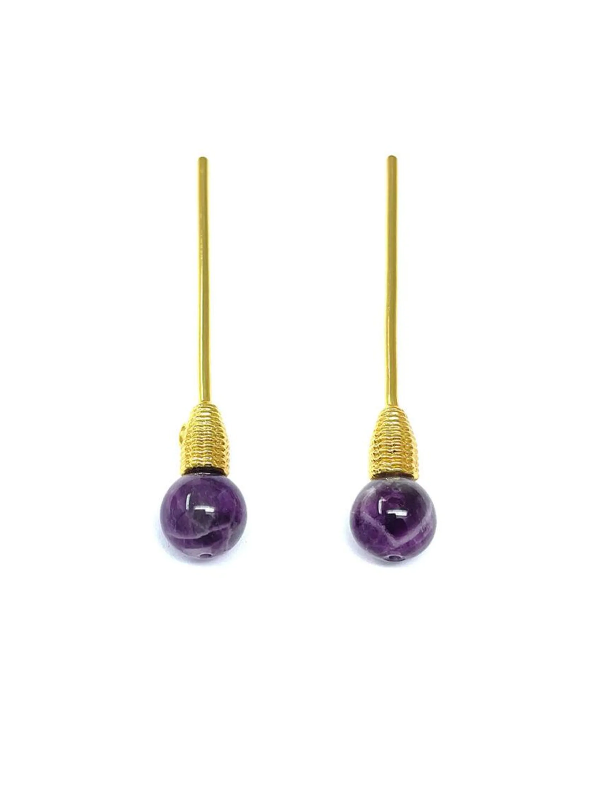 Aretes Cono amatista