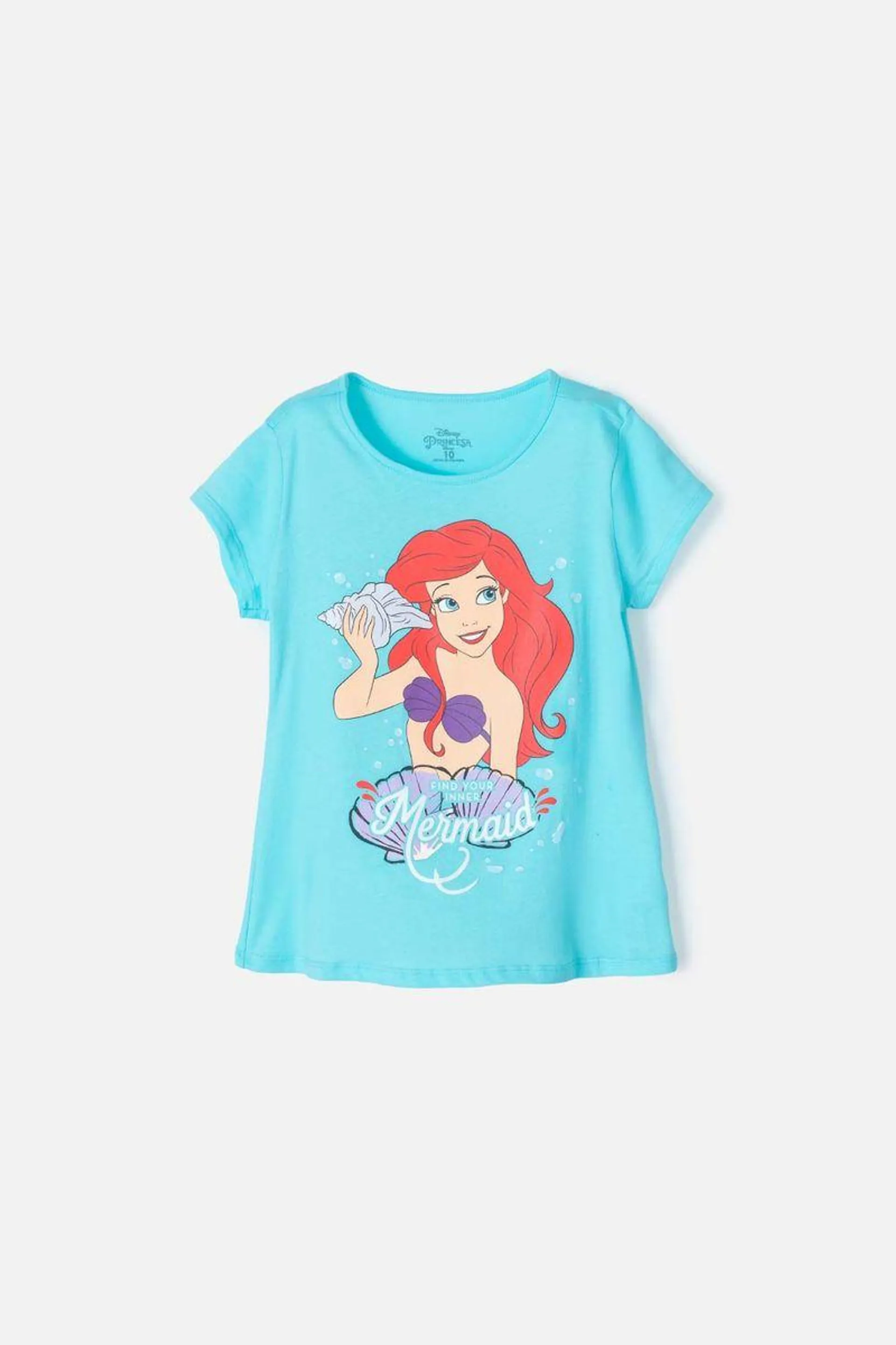 Camiseta de niña,camiseta iconica turqueza de Princesas ©Disney