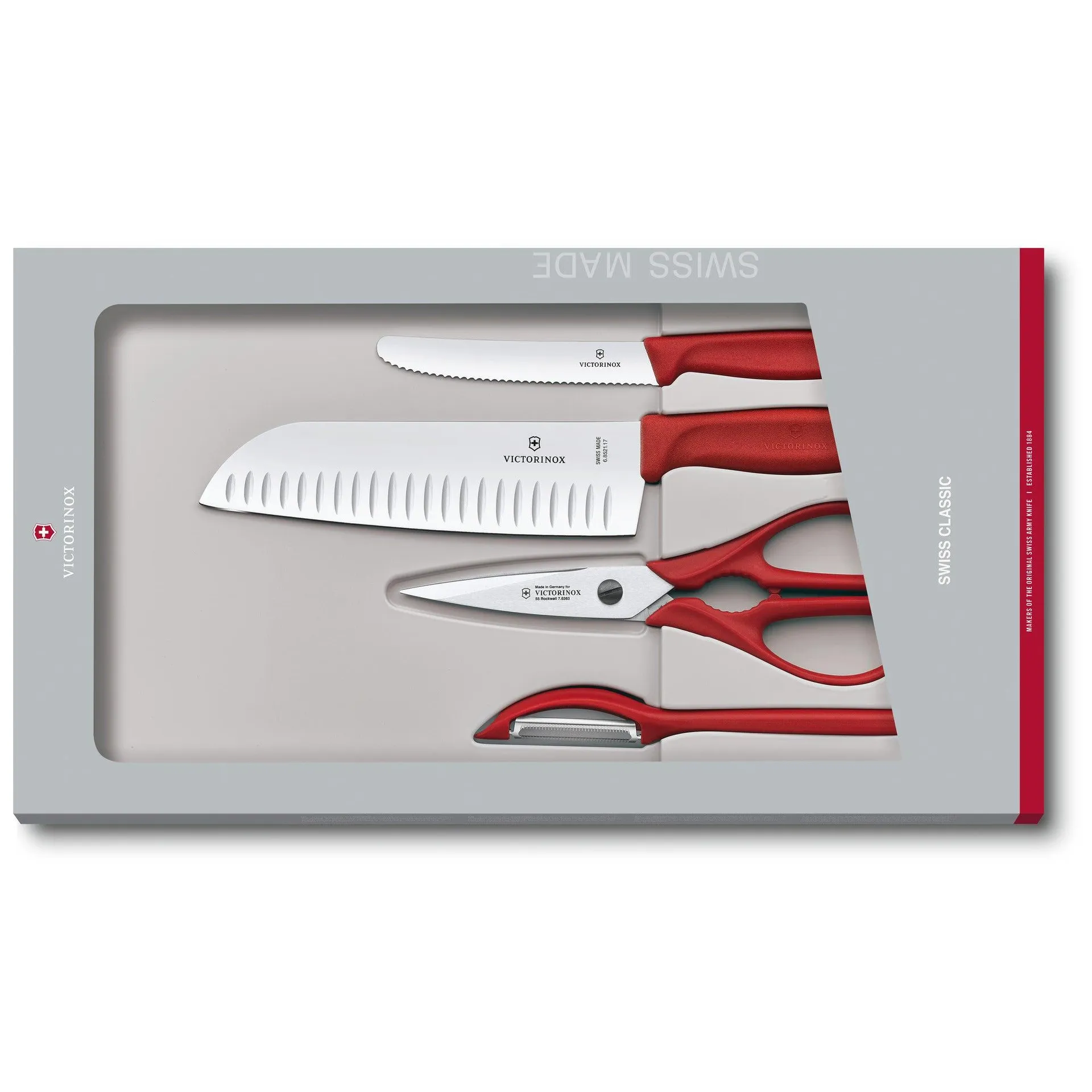 SET DE COCINA SWISS CLASSIC, 4 PIEZAS ROJO,6.7131.4G