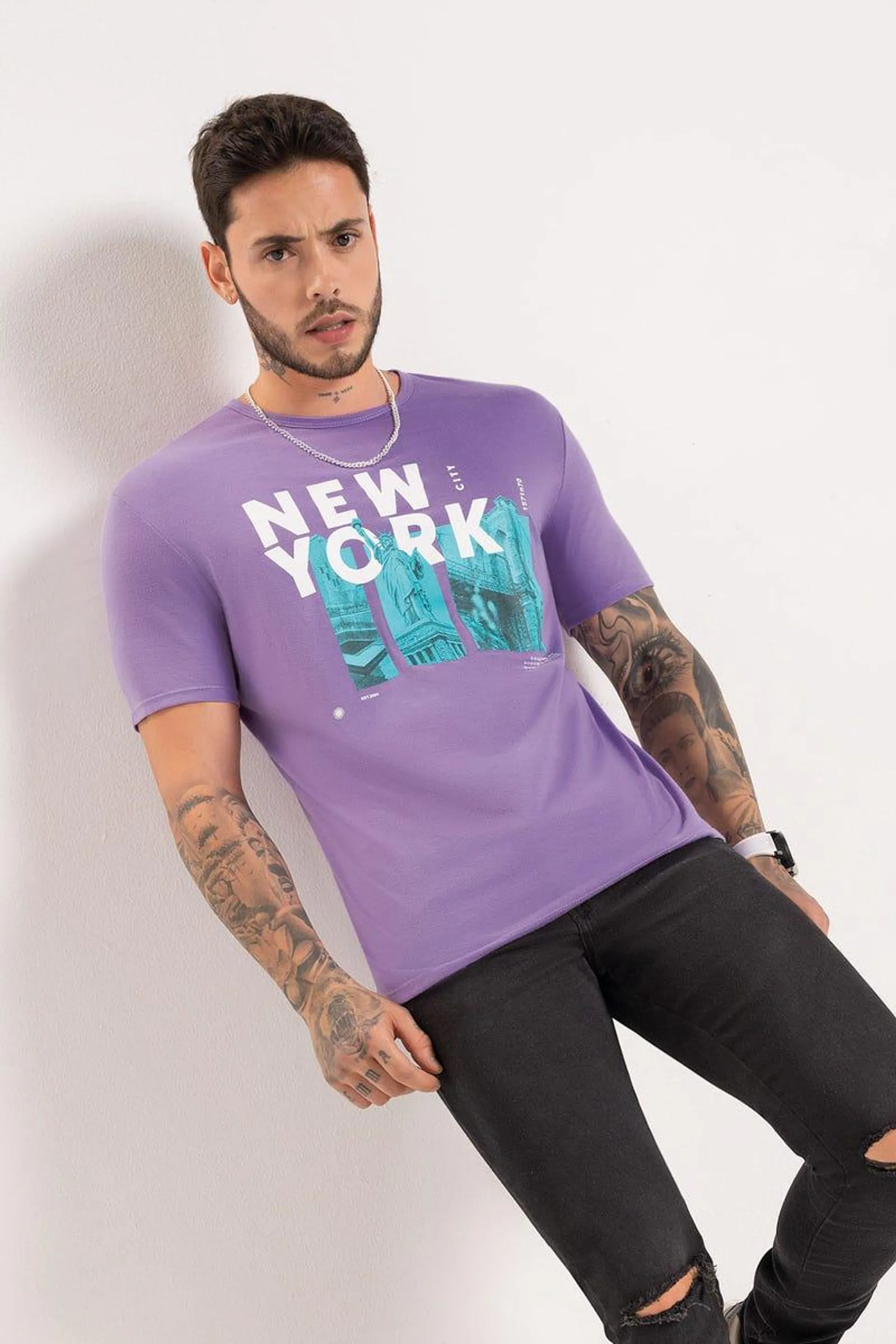 CAMISETA MANGA CORTA Morado